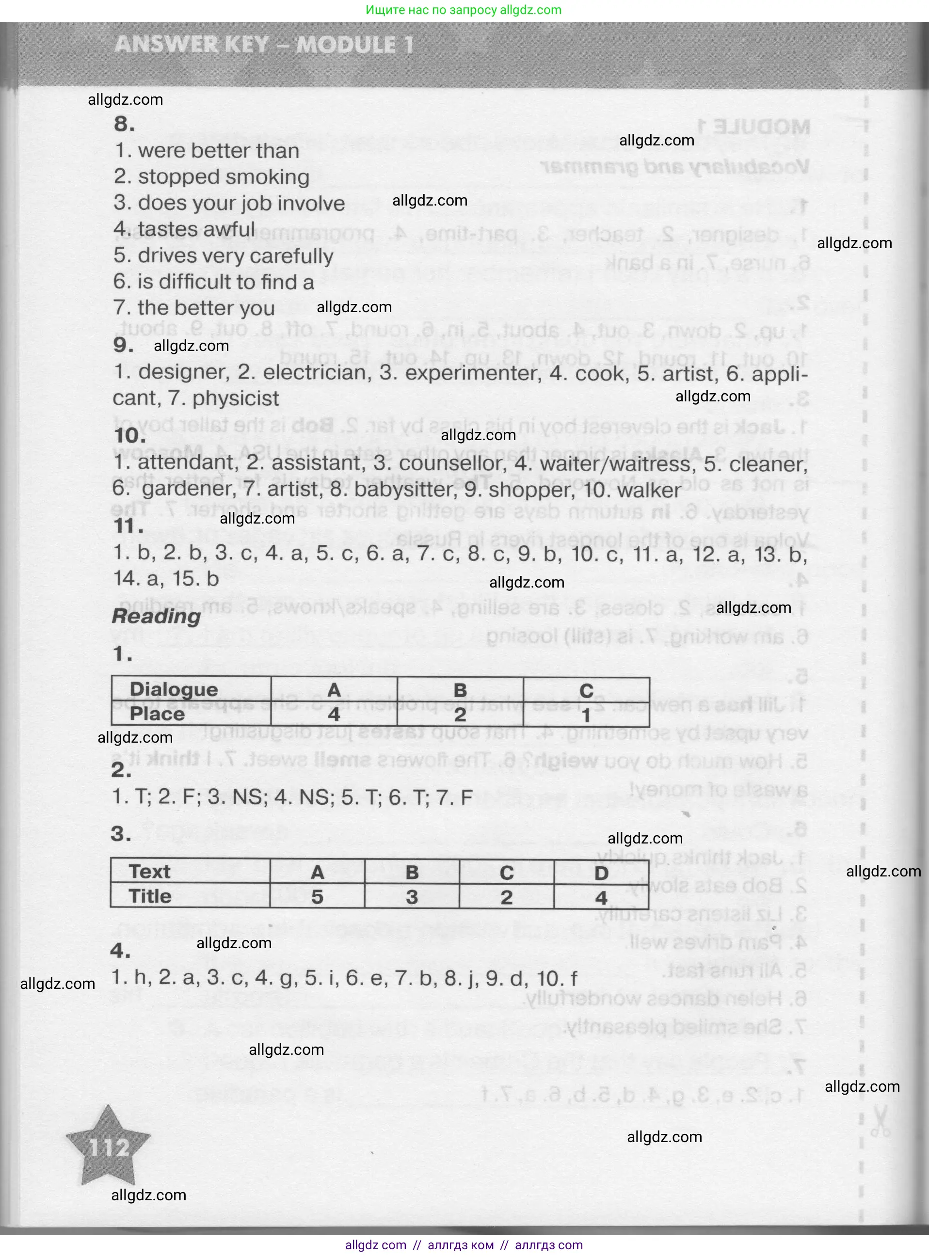 Английский язык (english), 7 класс Тренировочные упражнения в формате ОГЭ (ГИА), авторы: Комиссаров Константин Вячеславович, Кирдяева Ольга Ивановна, издательство Просвещение, Москва, 2019, белого цвета, страница 112