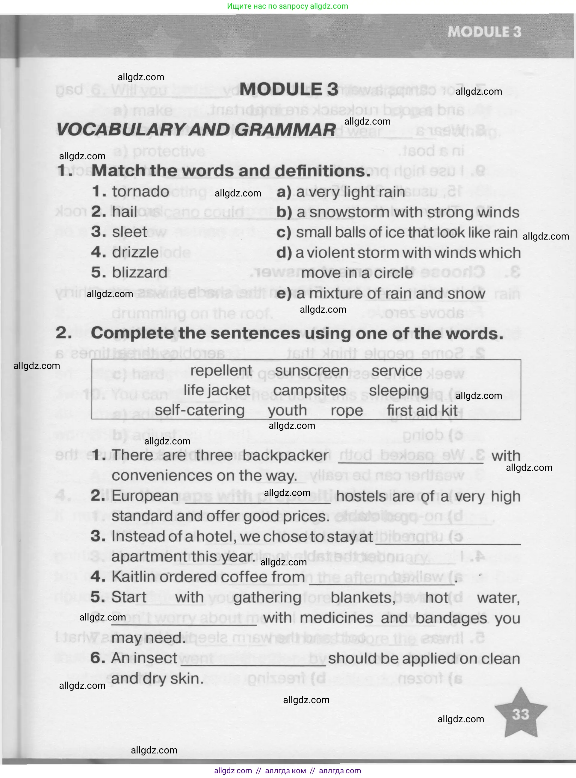 Английский язык (english), 7 класс Тренировочные упражнения в формате ОГЭ (ГИА), авторы: Комиссаров Константин Вячеславович, Кирдяева Ольга Ивановна, издательство Просвещение, Москва, 2019, белого цвета, страница 33