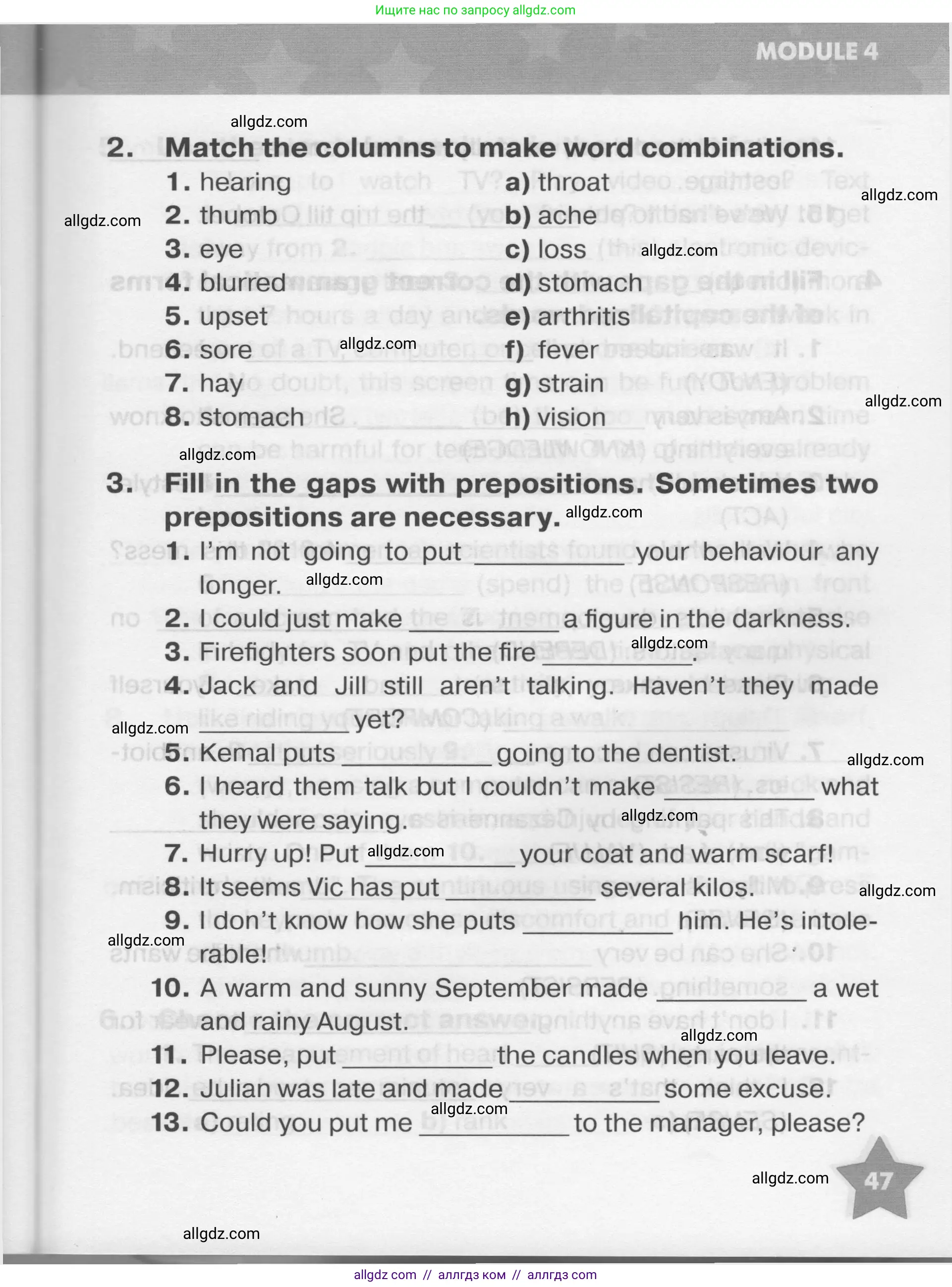 Английский язык (english), 7 класс Тренировочные упражнения в формате ОГЭ (ГИА), авторы: Комиссаров Константин Вячеславович, Кирдяева Ольга Ивановна, издательство Просвещение, Москва, 2019, белого цвета, страница 47