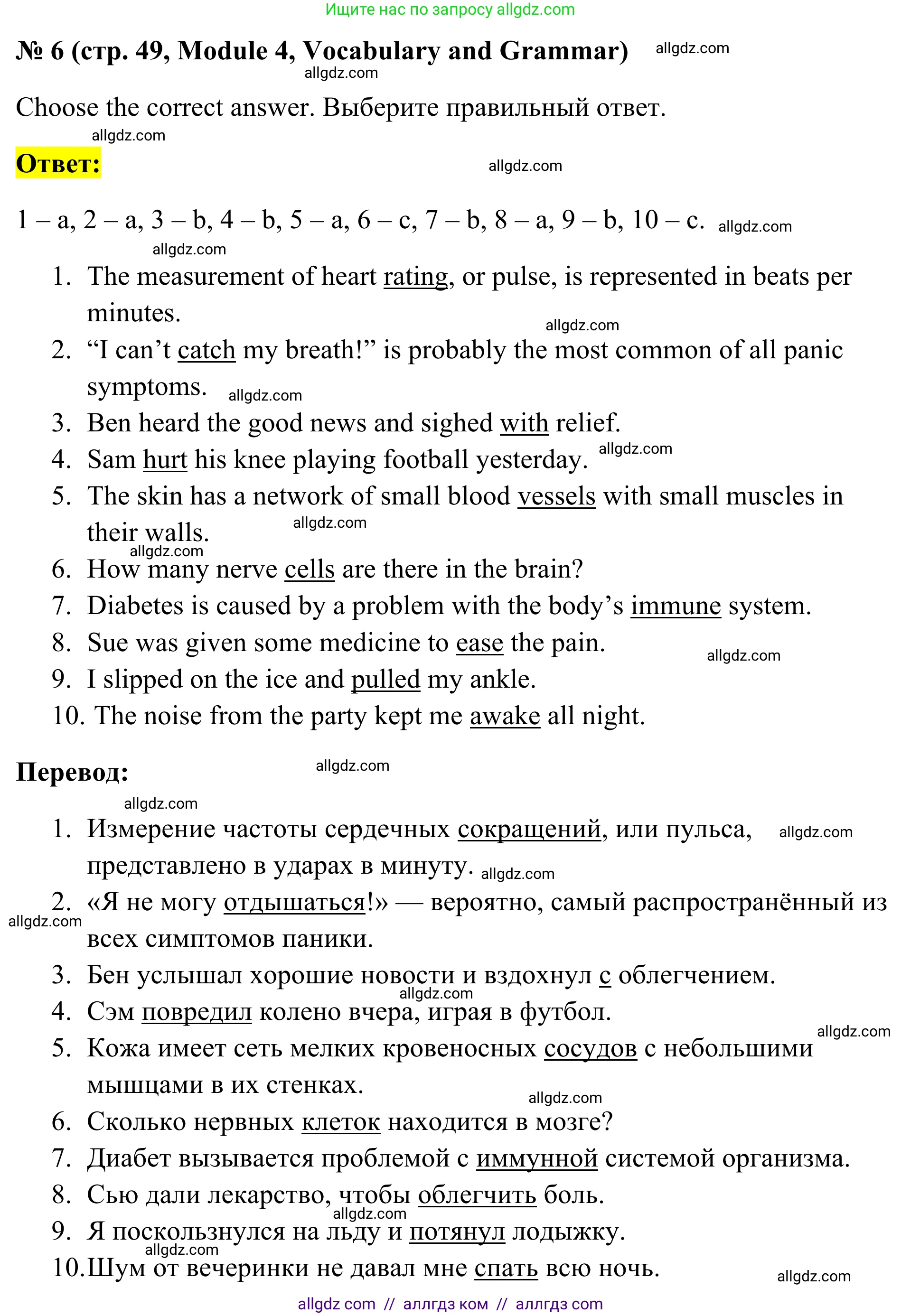 Английский язык (english), 7 класс Тренировочные упражнения в формате ОГЭ (ГИА), авторы: Комиссаров Константин Вячеславович, Кирдяева Ольга Ивановна, издательство Просвещение, Москва, 2019, белого цвета, страница 49, номер 6, Решение 1 (2023-2027)