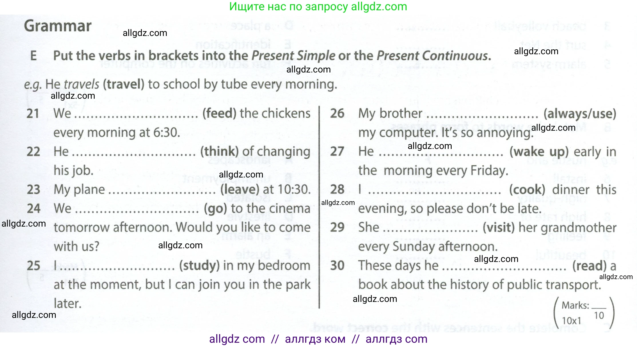 Английский язык (english), 7 класс контрольные задания (test booklet), авторы: Ваулина Юлия Евгеньевна (Vaulina Julia), Дули Дженни (Dooley Jenny), Подоляко Ольга Евгеньевна (Podolyako Olga), Эванс Вирджиния (Evans Virginia), издательство Просвещение, Москва, 2023, розового цвета, страница 6, номер E (21-30), Условие 2023-2027