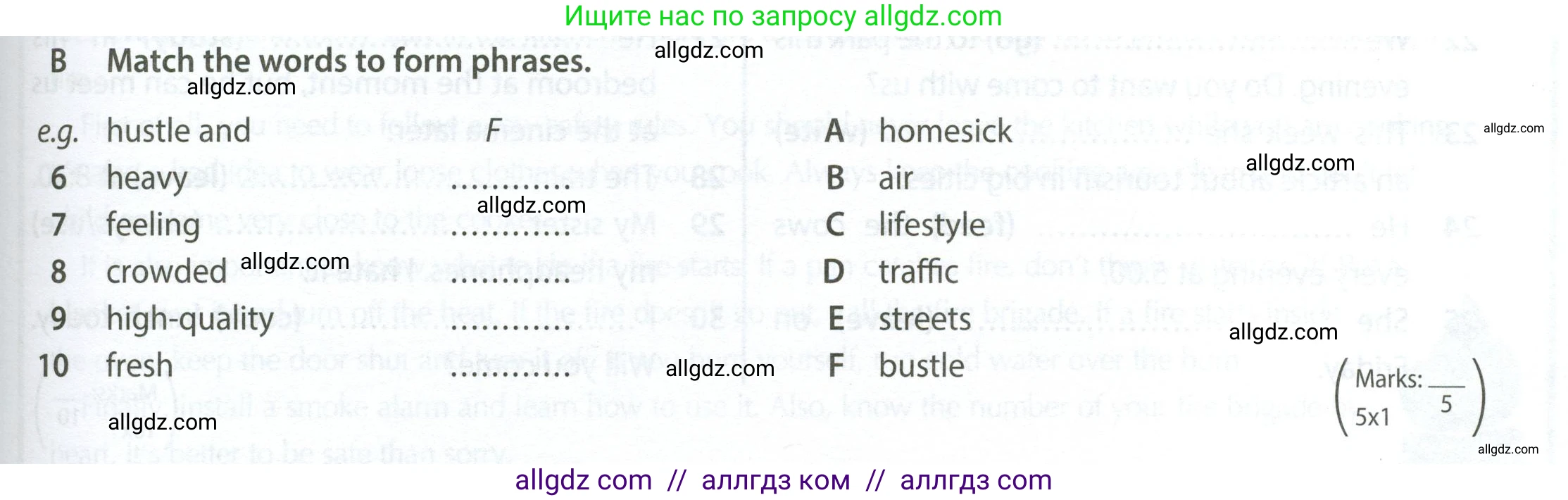 Английский язык (english), 7 класс контрольные задания (test booklet), авторы: Ваулина Юлия Евгеньевна (Vaulina Julia), Дули Дженни (Dooley Jenny), Подоляко Ольга Евгеньевна (Podolyako Olga), Эванс Вирджиния (Evans Virginia), издательство Просвещение, Москва, 2023, розового цвета, страница 9, номер B (6-10), Условие 2023-2027