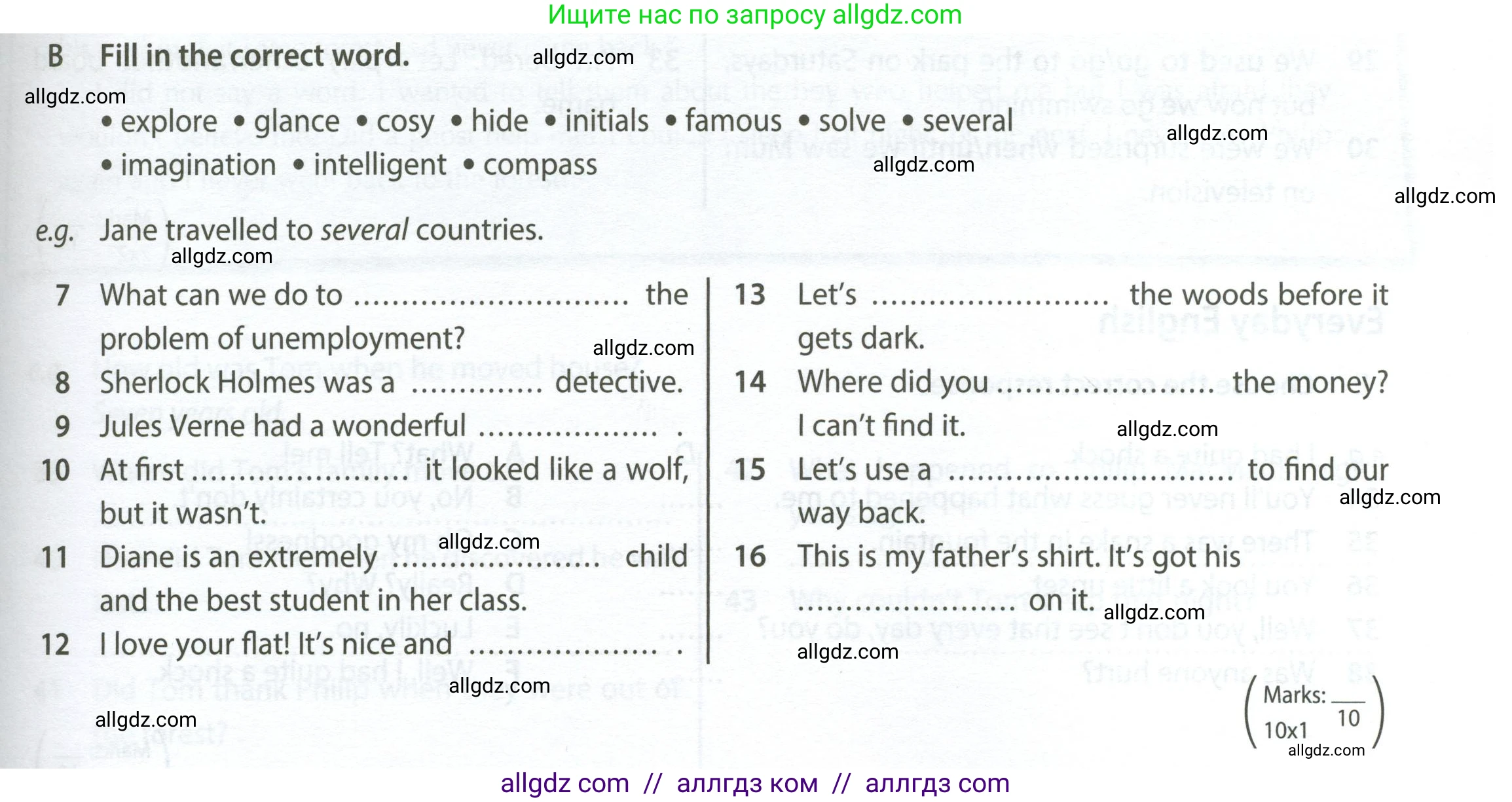 Английский язык (english), 7 класс контрольные задания (test booklet), авторы: Ваулина Юлия Евгеньевна (Vaulina Julia), Дули Дженни (Dooley Jenny), Подоляко Ольга Евгеньевна (Podolyako Olga), Эванс Вирджиния (Evans Virginia), издательство Просвещение, Москва, 2023, розового цвета, страница 13, номер B (7-16), Условие 2023-2027