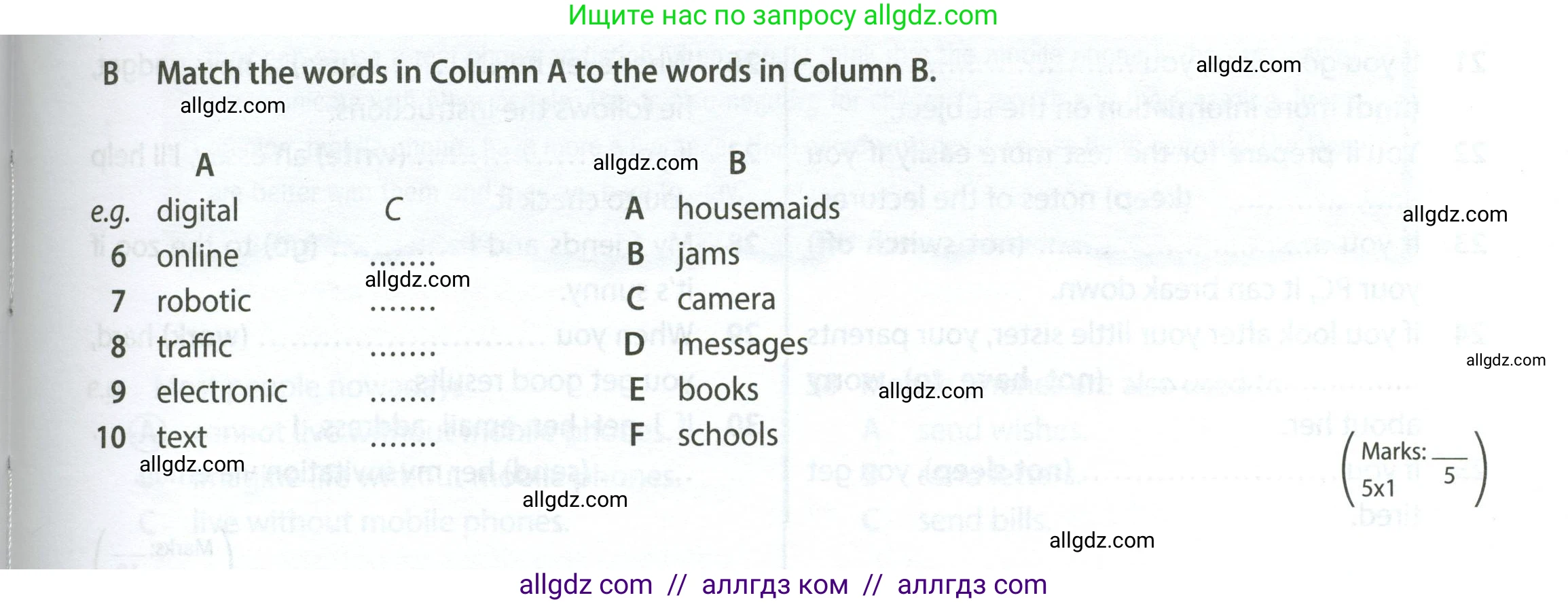 Английский язык (english), 7 класс контрольные задания (test booklet), авторы: Ваулина Юлия Евгеньевна (Vaulina Julia), Дули Дженни (Dooley Jenny), Подоляко Ольга Евгеньевна (Podolyako Olga), Эванс Вирджиния (Evans Virginia), издательство Просвещение, Москва, 2023, розового цвета, страница 41, номер B (6-10), Условие 2023-2027