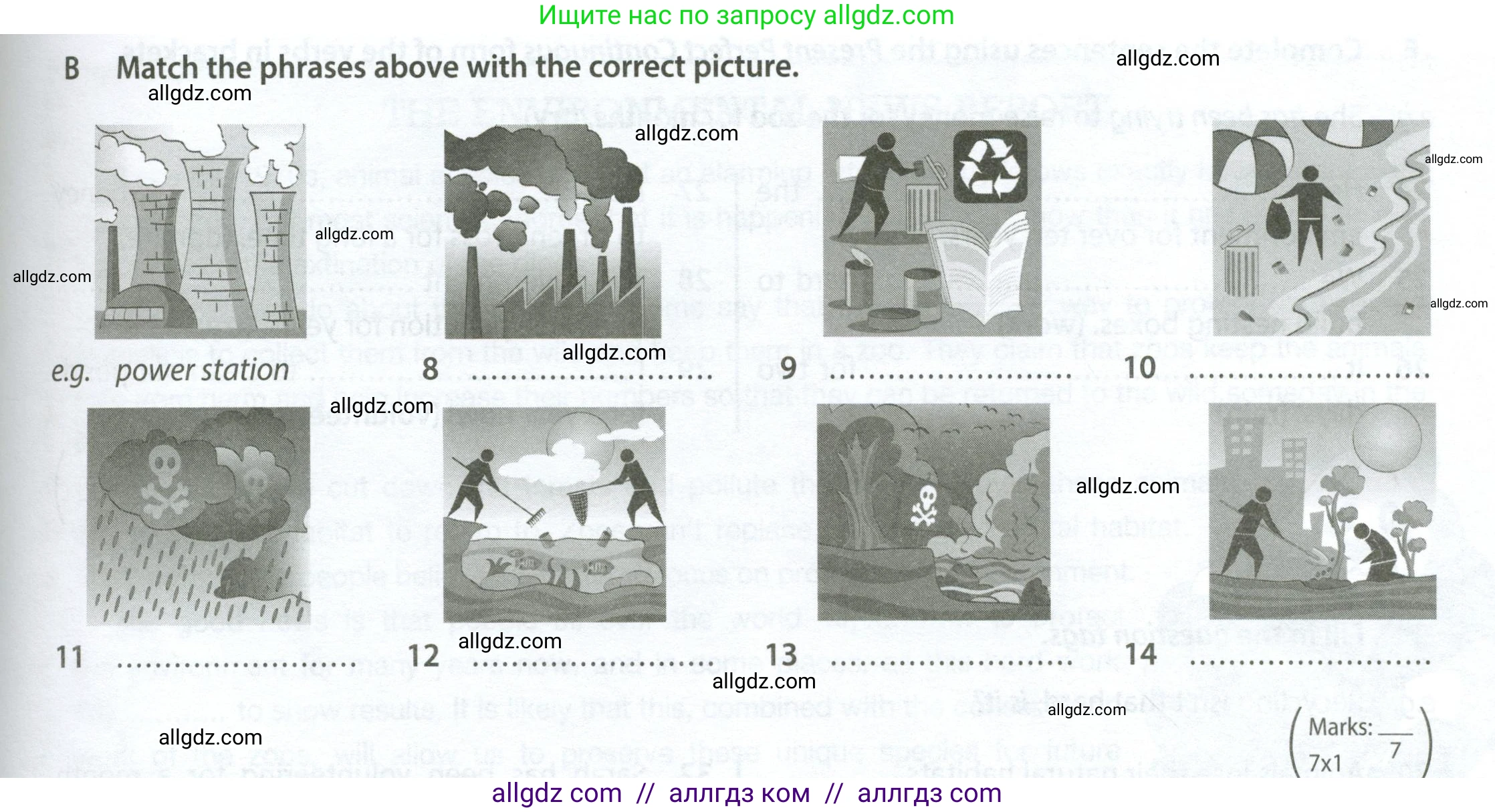 Английский язык (english), 7 класс контрольные задания (test booklet), авторы: Ваулина Юлия Евгеньевна (Vaulina Julia), Дули Дженни (Dooley Jenny), Подоляко Ольга Евгеньевна (Podolyako Olga), Эванс Вирджиния (Evans Virginia), издательство Просвещение, Москва, 2023, розового цвета, страница 65, номер B (8-14), Условие 2023-2027