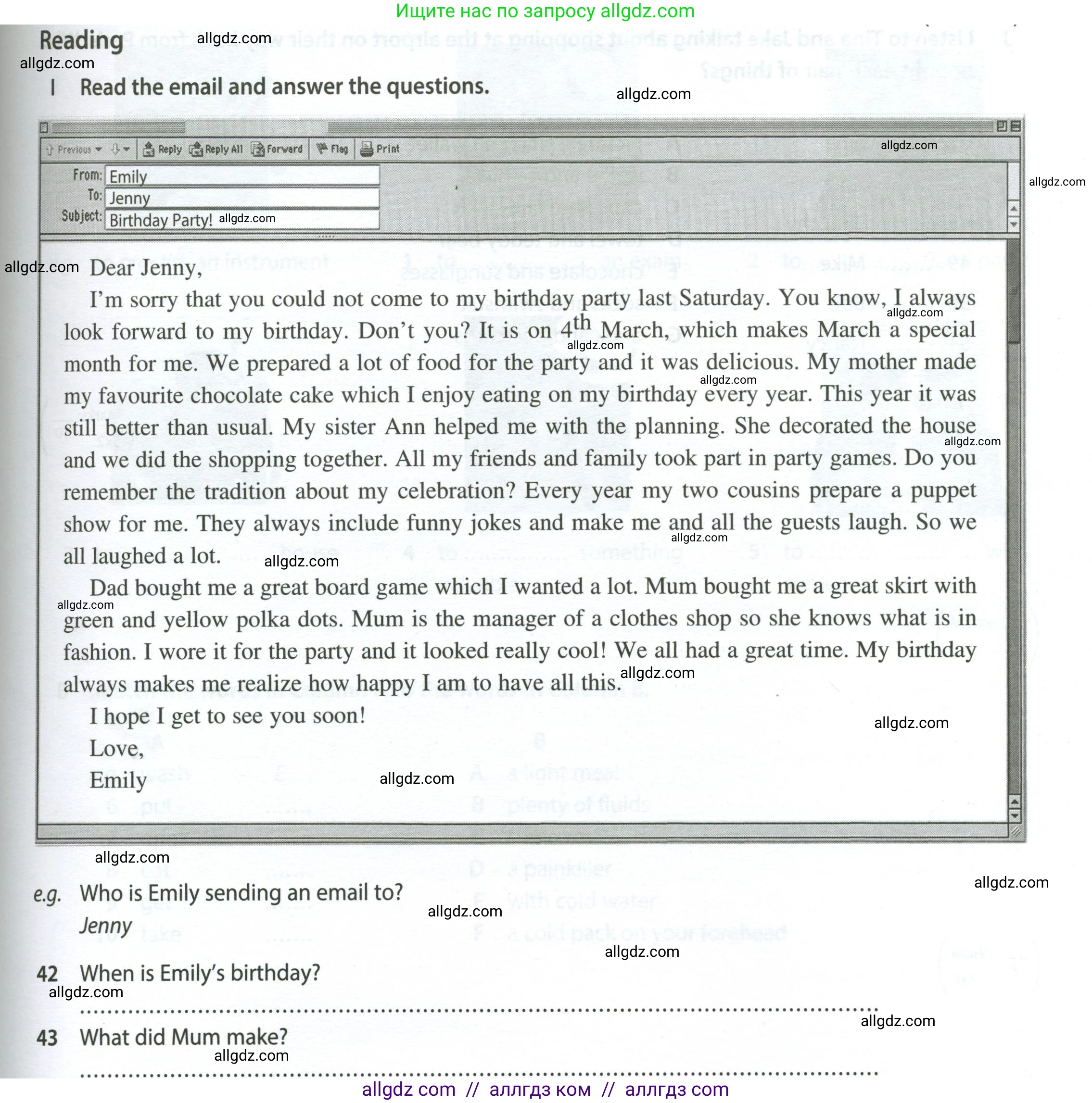 Английский язык (english), 7 класс контрольные задания (test booklet), авторы: Ваулина Юлия Евгеньевна (Vaulina Julia), Дули Дженни (Dooley Jenny), Подоляко Ольга Евгеньевна (Podolyako Olga), Эванс Вирджиния (Evans Virginia), издательство Просвещение, Москва, 2023, розового цвета, страница 79, номер I (42-46), Условие 2023-2027