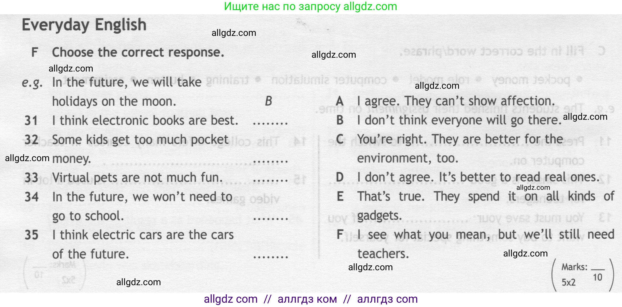 Английский язык (english), 7 класс контрольные задания (test booklet), авторы: Ваулина Юлия Евгеньевна (Vaulina Julia), Дули Дженни (Dooley Jenny), Подоляко Ольга Евгеньевна (Podolyako Olga), Эванс Вирджиния (Evans Virginia), издательство Просвещение, Москва, 2023, розового цвета, страница 38, номер F (31-35), Условие 2019-2022