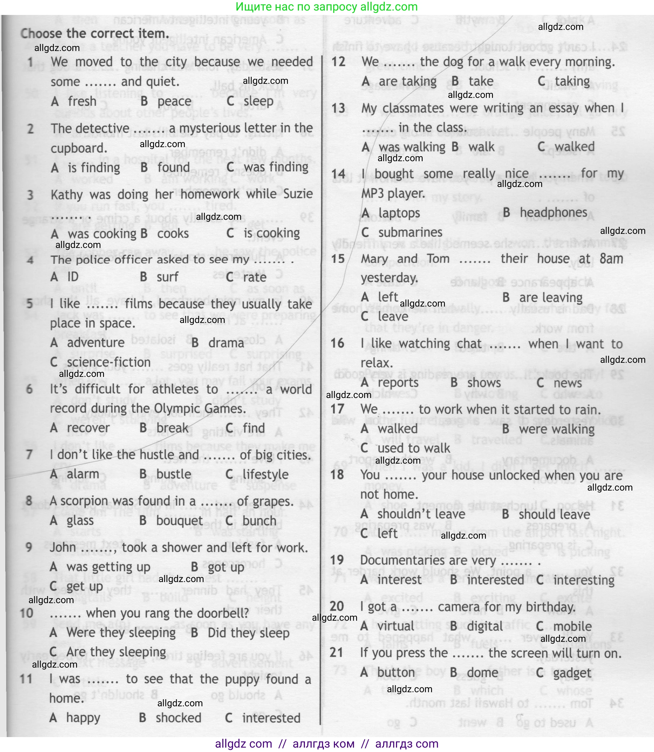 Английский язык (english), 7 класс контрольные задания (test booklet), авторы: Ваулина Юлия Евгеньевна (Vaulina Julia), Дули Дженни (Dooley Jenny), Подоляко Ольга Евгеньевна (Podolyako Olga), Эванс Вирджиния (Evans Virginia), издательство Просвещение, Москва, 2023, розового цвета, страница 45, номер A (1-30), Условие 2019-2022