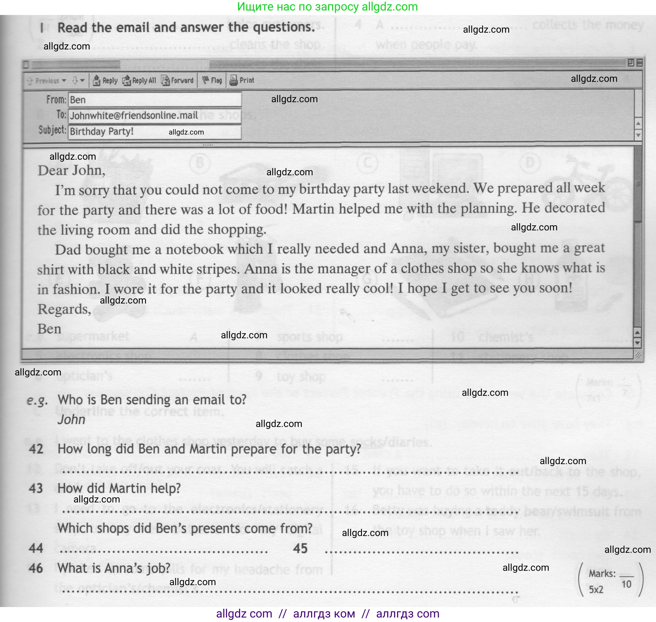 Английский язык (english), 7 класс контрольные задания (test booklet), авторы: Ваулина Юлия Евгеньевна (Vaulina Julia), Дули Дженни (Dooley Jenny), Подоляко Ольга Евгеньевна (Podolyako Olga), Эванс Вирджиния (Evans Virginia), издательство Просвещение, Москва, 2023, розового цвета, страница 75, номер I (42-46), Условие 2019-2022