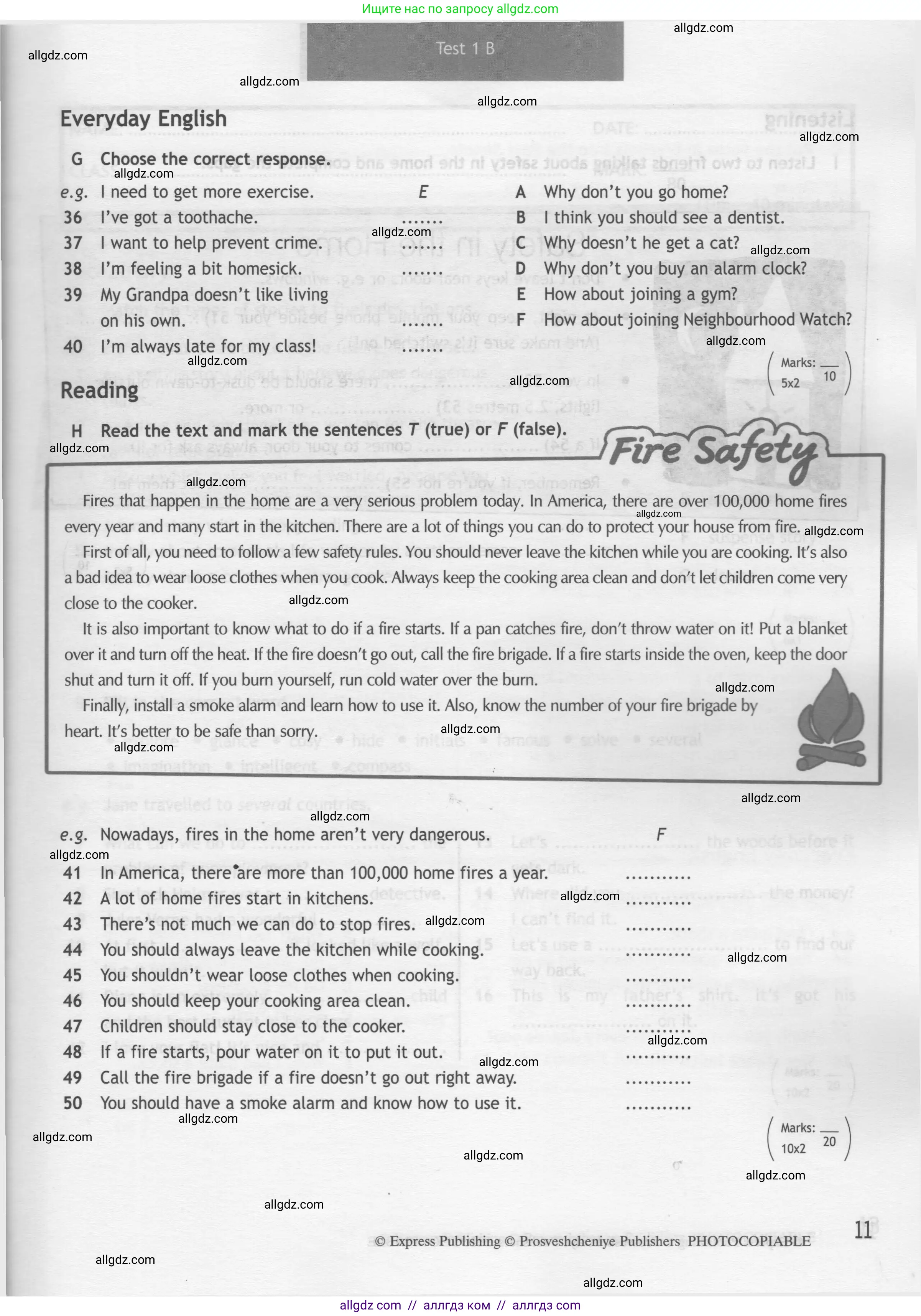 Английский язык (english), 7 класс контрольные задания (test booklet), авторы: Ваулина Юлия Евгеньевна (Vaulina Julia), Дули Дженни (Dooley Jenny), Подоляко Ольга Евгеньевна (Podolyako Olga), Эванс Вирджиния (Evans Virginia), издательство Просвещение, Москва, 2023, розового цвета, страница 11