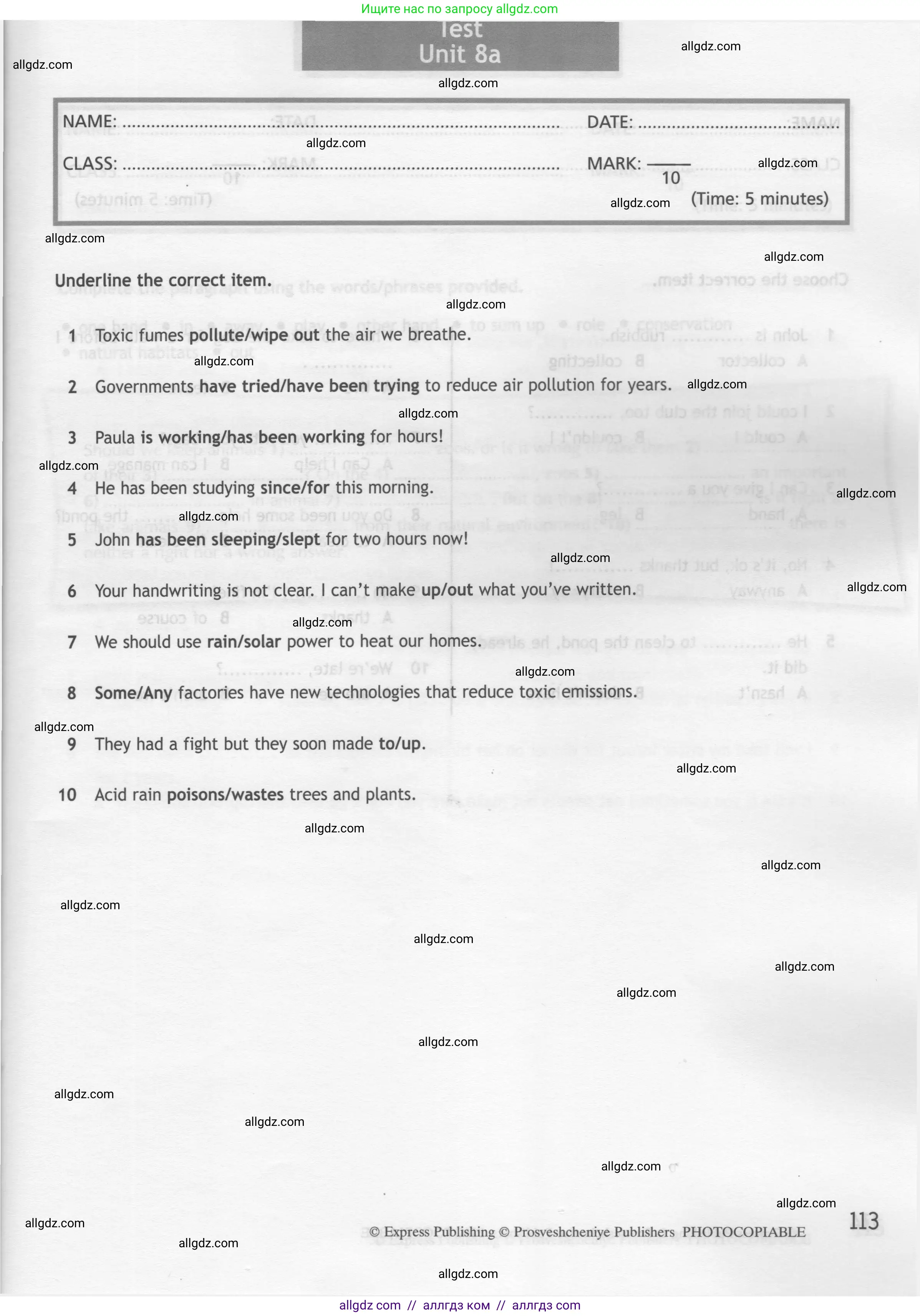 Английский язык (english), 7 класс контрольные задания (test booklet), авторы: Ваулина Юлия Евгеньевна (Vaulina Julia), Дули Дженни (Dooley Jenny), Подоляко Ольга Евгеньевна (Podolyako Olga), Эванс Вирджиния (Evans Virginia), издательство Просвещение, Москва, 2023, розового цвета, страница 113