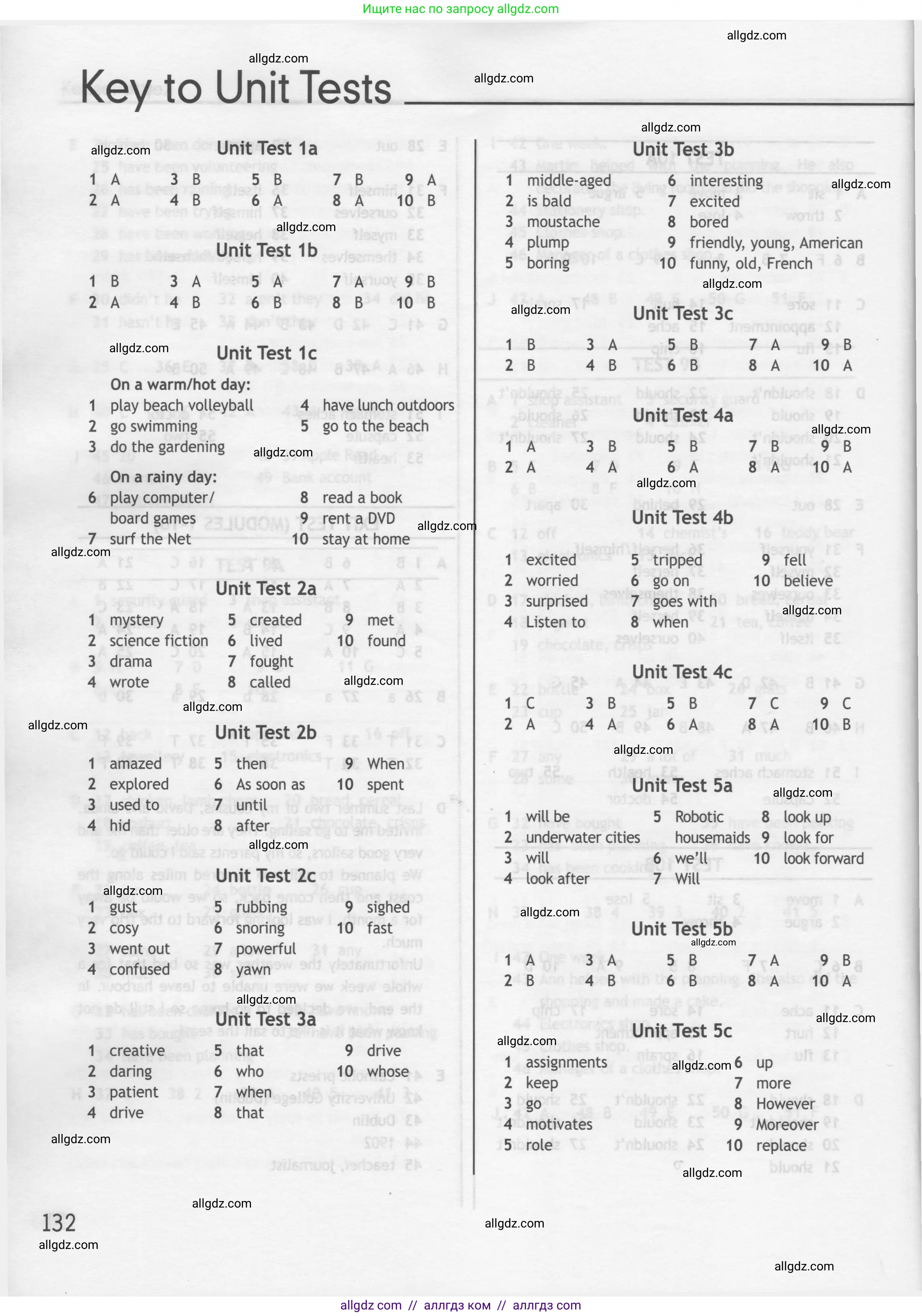 Английский язык (english), 7 класс контрольные задания (test booklet), авторы: Ваулина Юлия Евгеньевна (Vaulina Julia), Дули Дженни (Dooley Jenny), Подоляко Ольга Евгеньевна (Podolyako Olga), Эванс Вирджиния (Evans Virginia), издательство Просвещение, Москва, 2023, розового цвета, страница 132