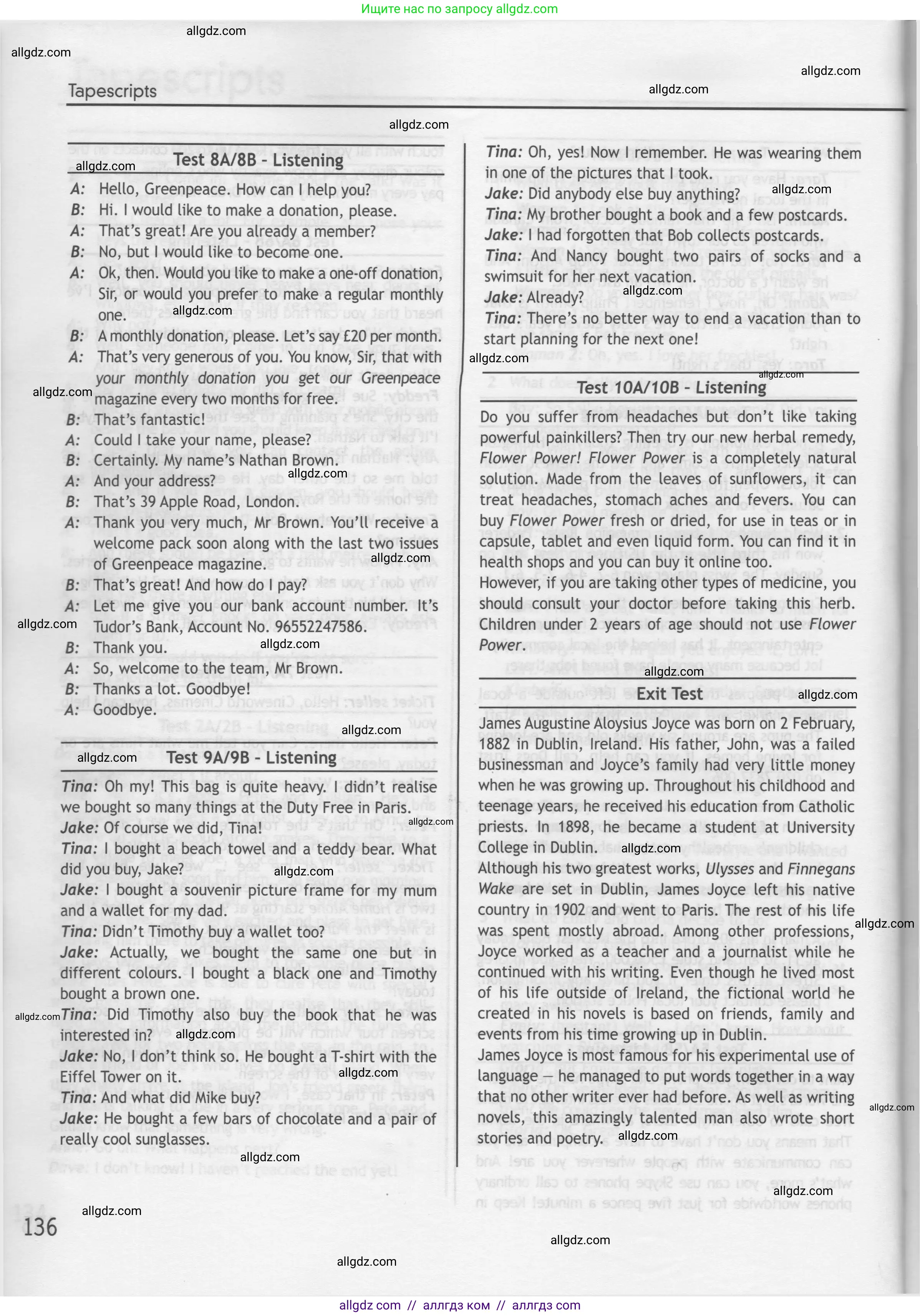 Английский язык (english), 7 класс контрольные задания (test booklet), авторы: Ваулина Юлия Евгеньевна (Vaulina Julia), Дули Дженни (Dooley Jenny), Подоляко Ольга Евгеньевна (Podolyako Olga), Эванс Вирджиния (Evans Virginia), издательство Просвещение, Москва, 2023, розового цвета, страница 136