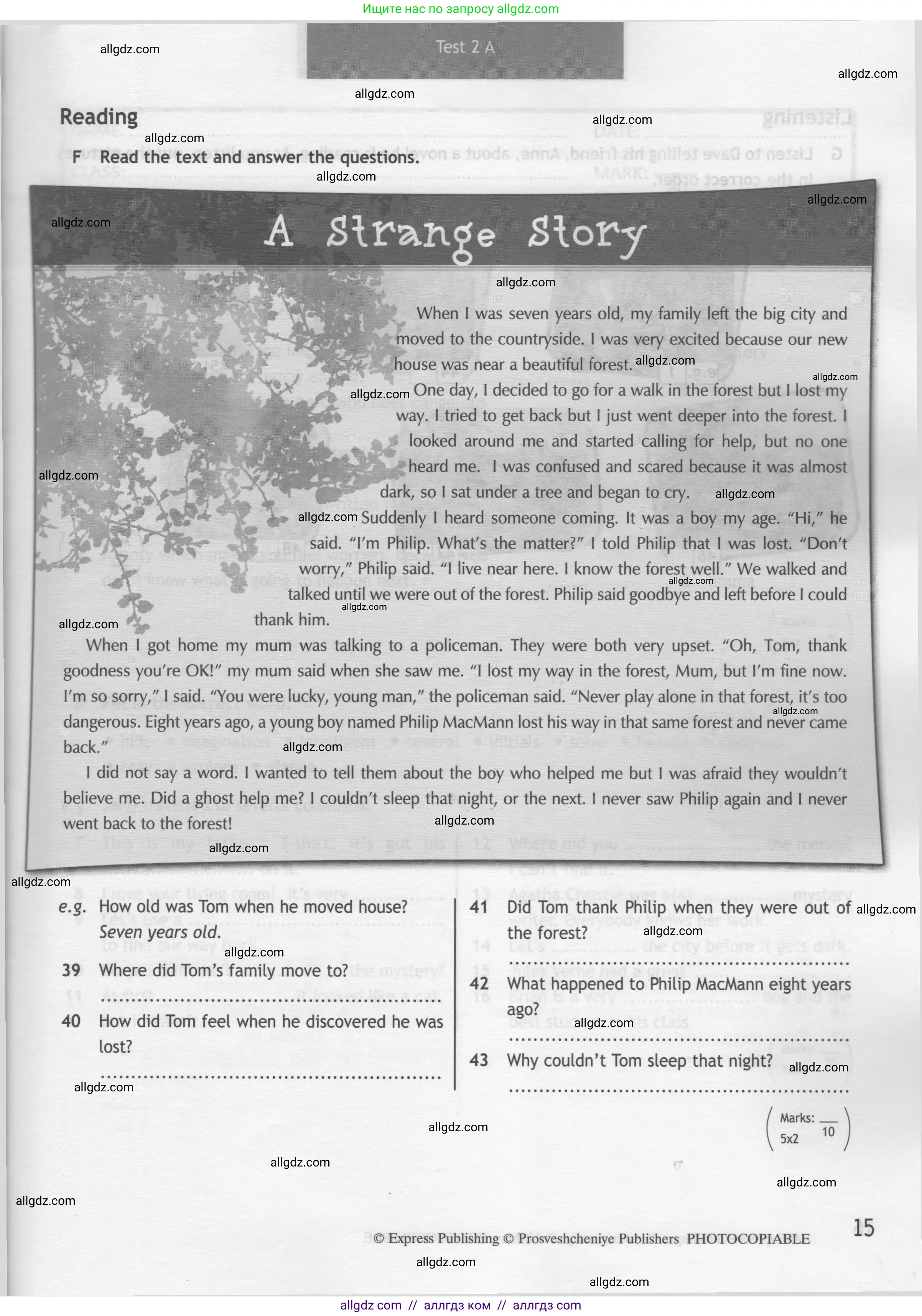 Английский язык (english), 7 класс контрольные задания (test booklet), авторы: Ваулина Юлия Евгеньевна (Vaulina Julia), Дули Дженни (Dooley Jenny), Подоляко Ольга Евгеньевна (Podolyako Olga), Эванс Вирджиния (Evans Virginia), издательство Просвещение, Москва, 2023, розового цвета, страница 15