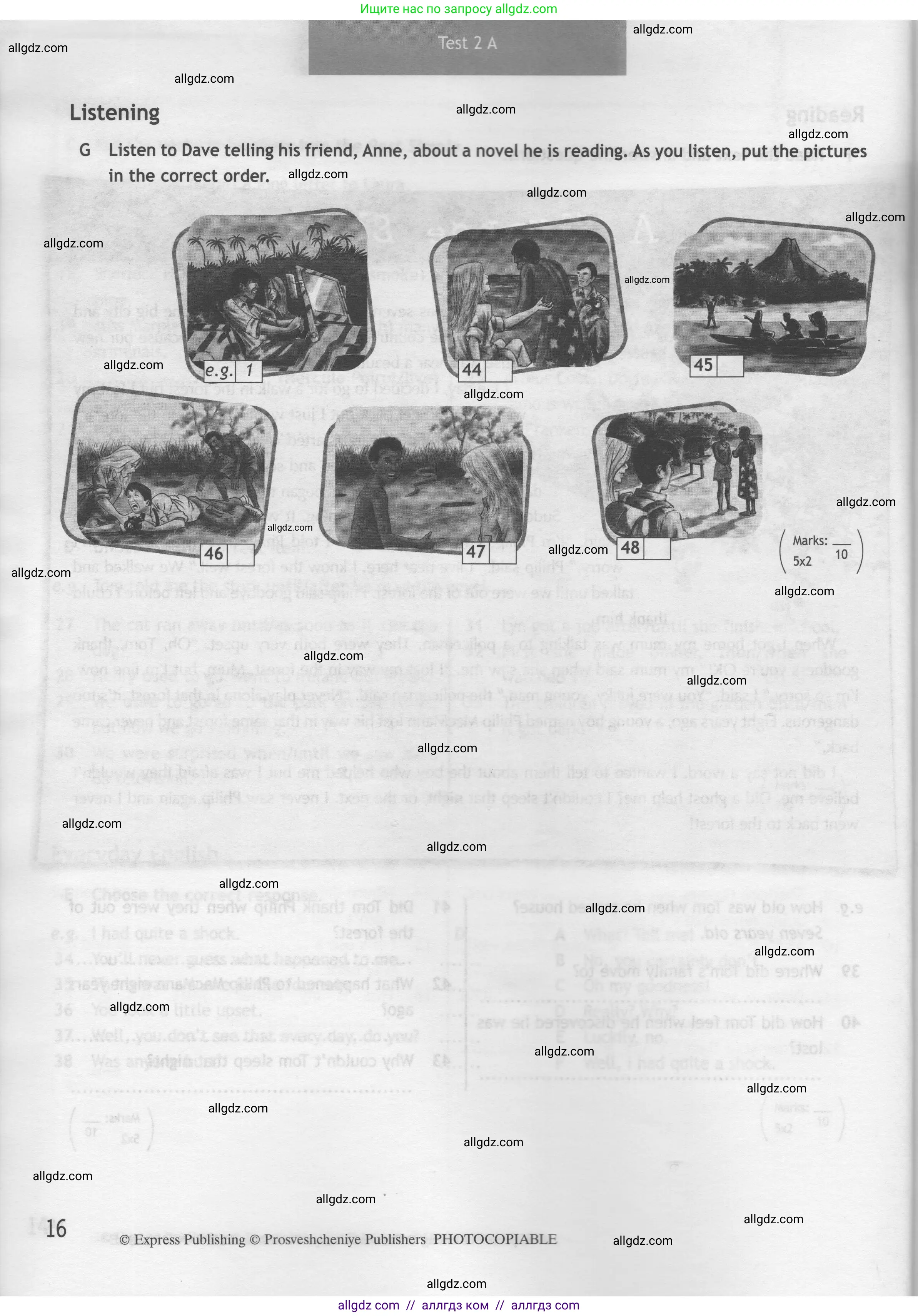 Английский язык (english), 7 класс контрольные задания (test booklet), авторы: Ваулина Юлия Евгеньевна (Vaulina Julia), Дули Дженни (Dooley Jenny), Подоляко Ольга Евгеньевна (Podolyako Olga), Эванс Вирджиния (Evans Virginia), издательство Просвещение, Москва, 2023, розового цвета, страница 16