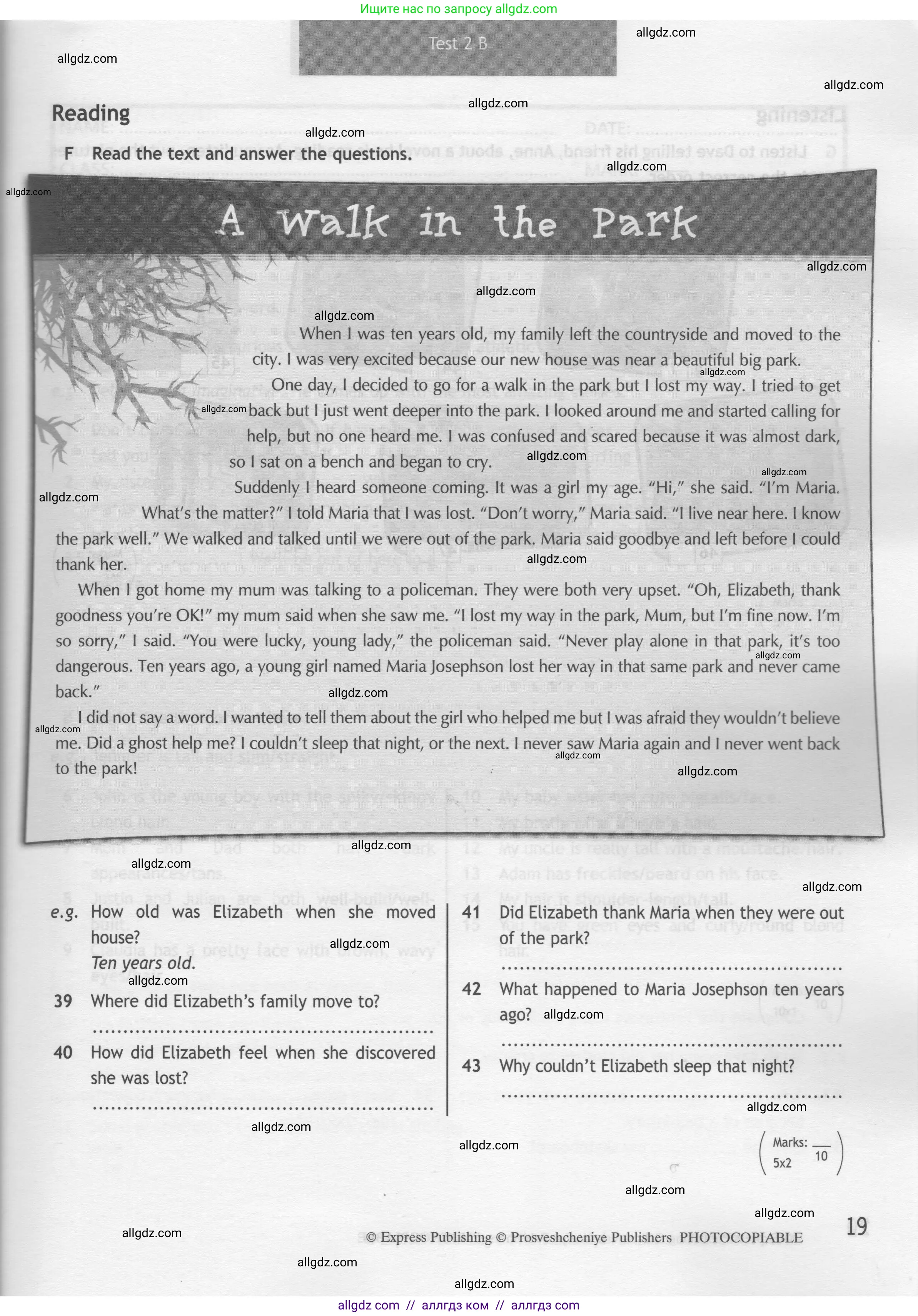 Английский язык (english), 7 класс контрольные задания (test booklet), авторы: Ваулина Юлия Евгеньевна (Vaulina Julia), Дули Дженни (Dooley Jenny), Подоляко Ольга Евгеньевна (Podolyako Olga), Эванс Вирджиния (Evans Virginia), издательство Просвещение, Москва, 2023, розового цвета, страница 19