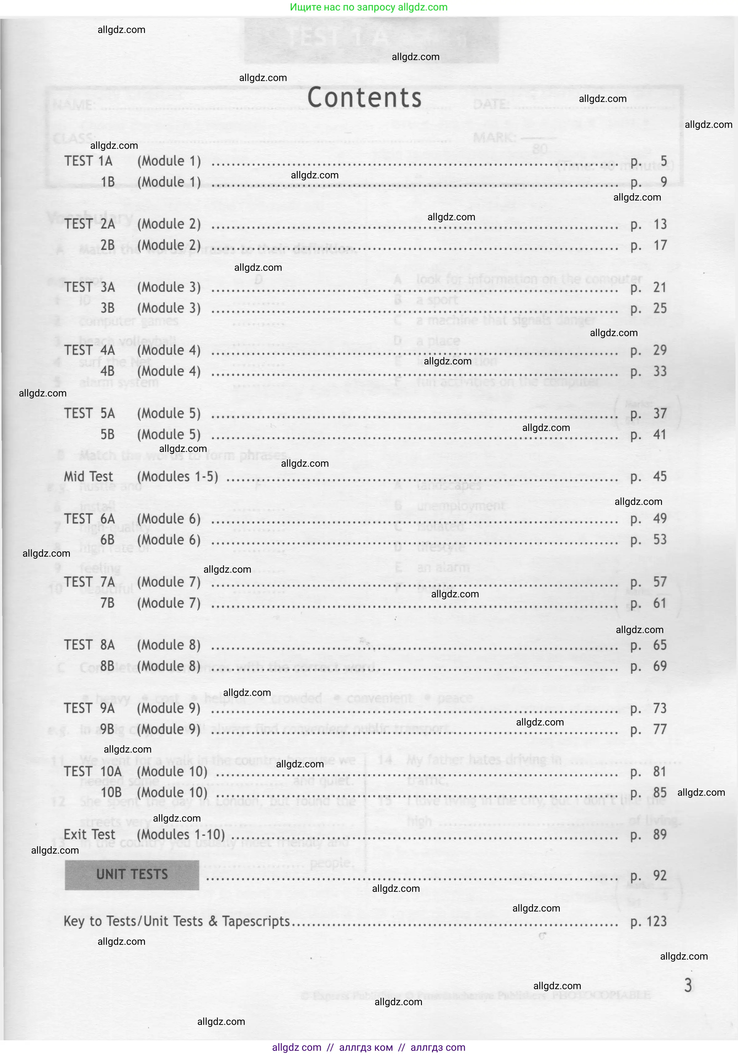 Английский язык (english), 7 класс контрольные задания (test booklet), авторы: Ваулина Юлия Евгеньевна (Vaulina Julia), Дули Дженни (Dooley Jenny), Подоляко Ольга Евгеньевна (Podolyako Olga), Эванс Вирджиния (Evans Virginia), издательство Просвещение, Москва, 2023, розового цвета, страница 3