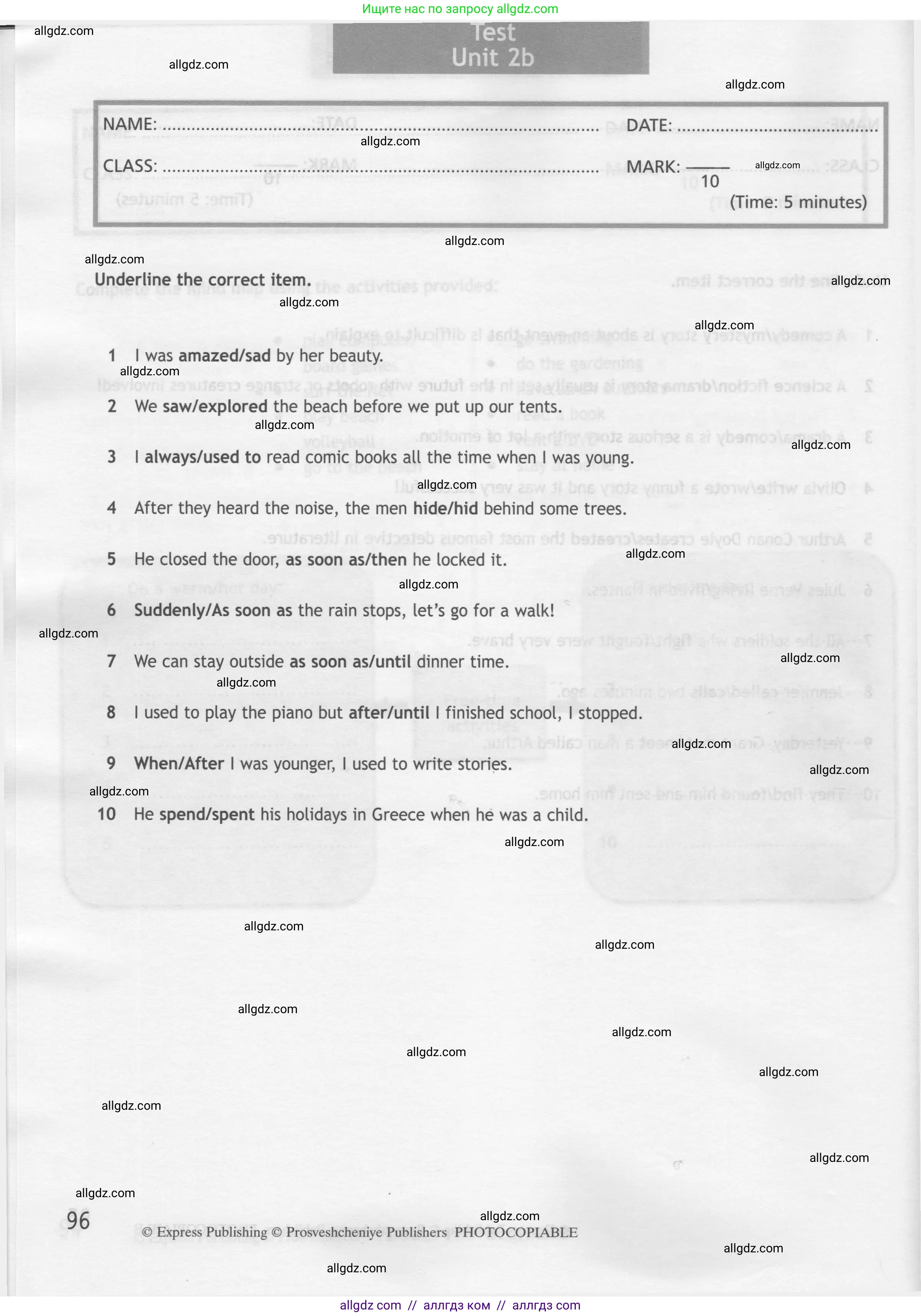 Английский язык (english), 7 класс контрольные задания (test booklet), авторы: Ваулина Юлия Евгеньевна (Vaulina Julia), Дули Дженни (Dooley Jenny), Подоляко Ольга Евгеньевна (Podolyako Olga), Эванс Вирджиния (Evans Virginia), издательство Просвещение, Москва, 2023, розового цвета, страница 96