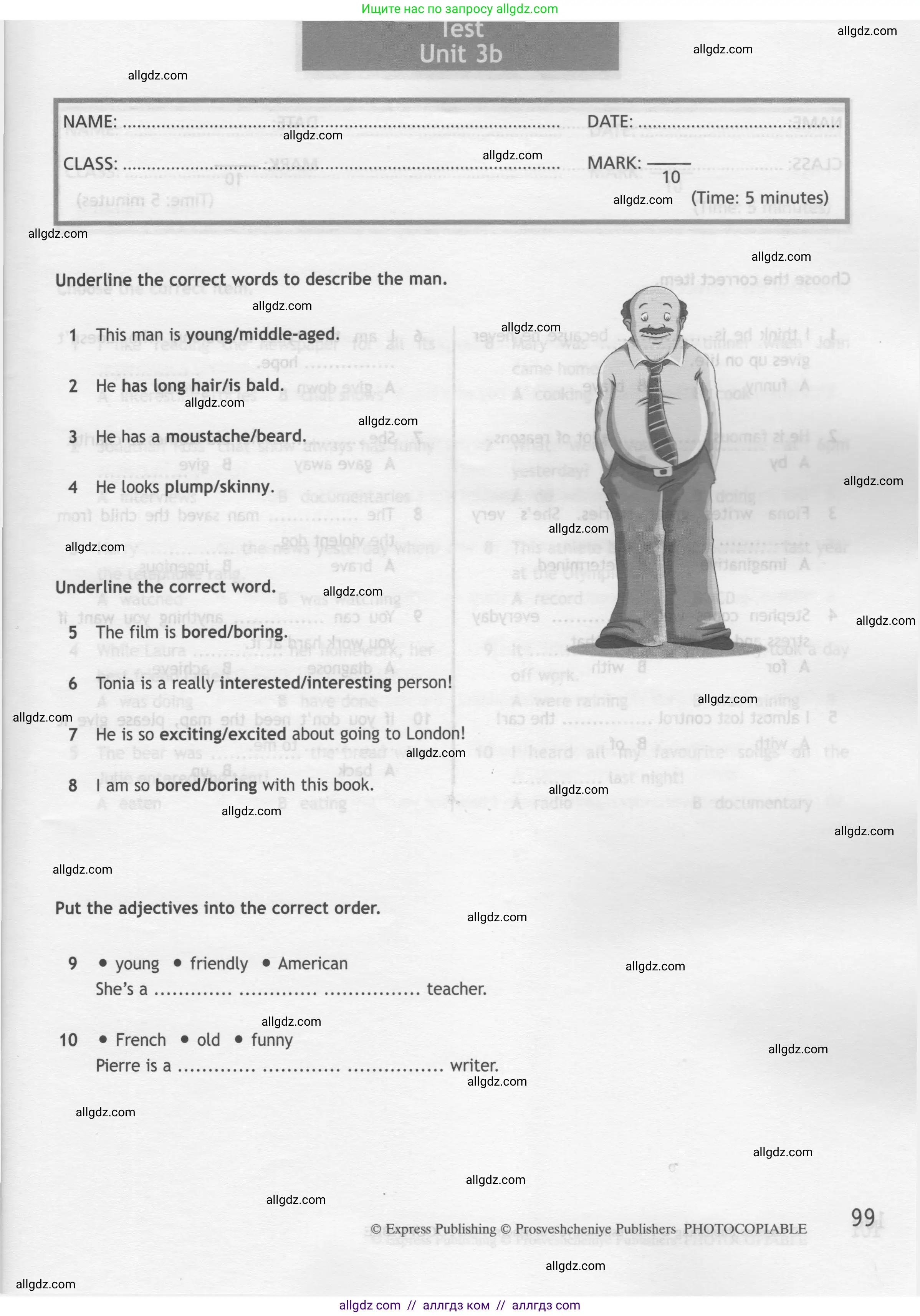 Английский язык (english), 7 класс контрольные задания (test booklet), авторы: Ваулина Юлия Евгеньевна (Vaulina Julia), Дули Дженни (Dooley Jenny), Подоляко Ольга Евгеньевна (Podolyako Olga), Эванс Вирджиния (Evans Virginia), издательство Просвещение, Москва, 2023, розового цвета, страница 99