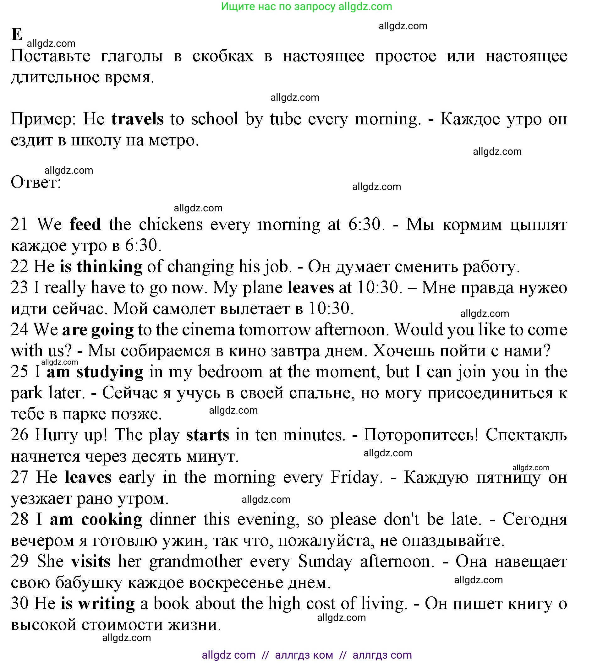 Английский язык (english), 7 класс контрольные задания (test booklet), авторы: Ваулина Юлия Евгеньевна (Vaulina Julia), Дули Дженни (Dooley Jenny), Подоляко Ольга Евгеньевна (Podolyako Olga), Эванс Вирджиния (Evans Virginia), издательство Просвещение, Москва, 2023, розового цвета, страница 6, номер E (21-30), Решение 1 (2019-2022)