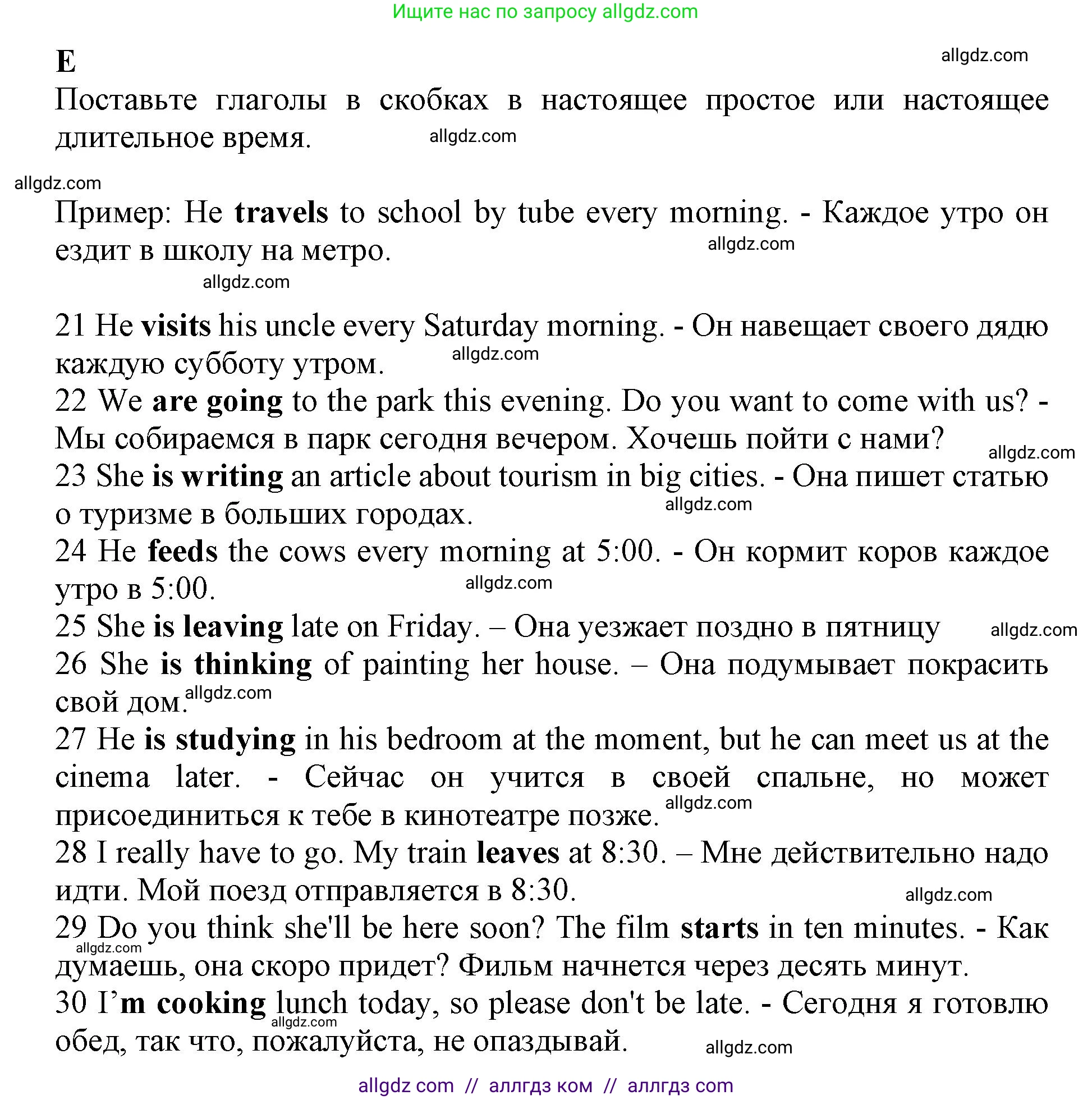 Английский язык (english), 7 класс контрольные задания (test booklet), авторы: Ваулина Юлия Евгеньевна (Vaulina Julia), Дули Дженни (Dooley Jenny), Подоляко Ольга Евгеньевна (Podolyako Olga), Эванс Вирджиния (Evans Virginia), издательство Просвещение, Москва, 2023, розового цвета, страница 10, номер E (21-30), Решение 1 (2019-2022)