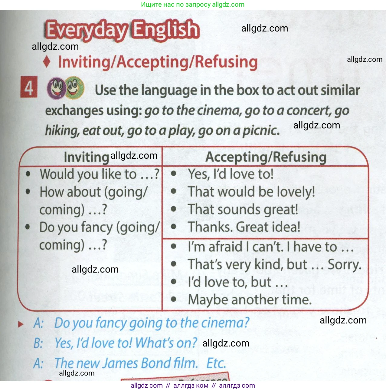 Английский язык (english), 7 класс Учебник (Student's book), авторы: Ваулина Юлия Евгеньевна (Vaulina Julia), Дули Дженни (Dooley Jenny), Подоляко Ольга Евгеньевна (Podolyako Olga), Эванс Вирджиния (Evans Virginia), издательство Просвещение, Москва, 2023, красного цвета, страница 59, номер 4, Условие 2023-2027