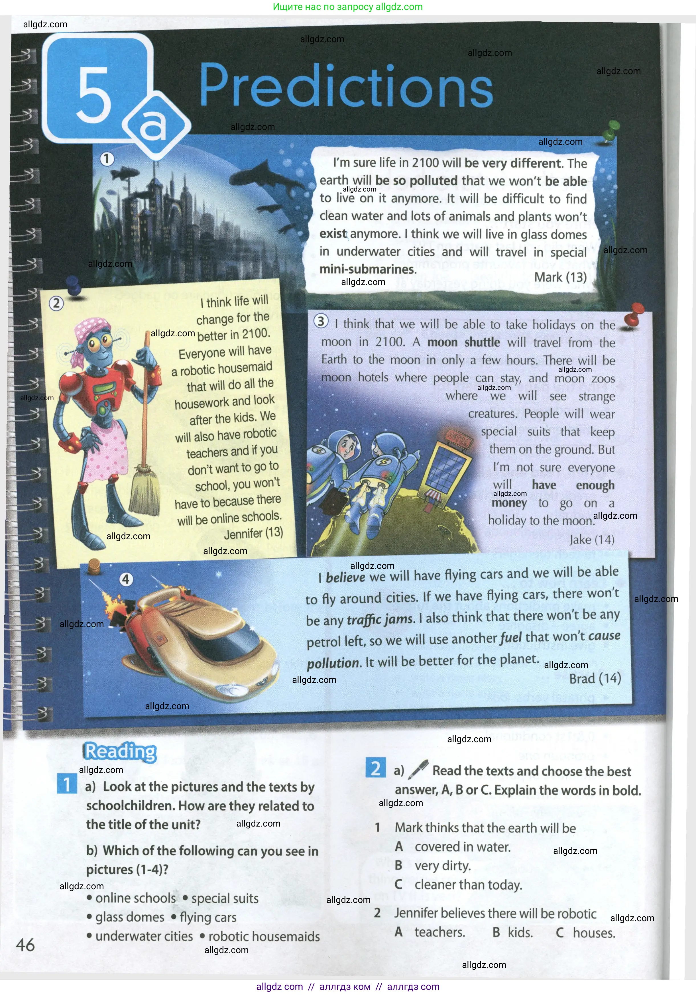 Английский язык (english), 7 класс Учебник (Student's book), авторы: Ваулина Юлия Евгеньевна (Vaulina Julia), Дули Дженни (Dooley Jenny), Подоляко Ольга Евгеньевна (Podolyako Olga), Эванс Вирджиния (Evans Virginia), издательство Просвещение, Москва, 2023, красного цвета, страница 46