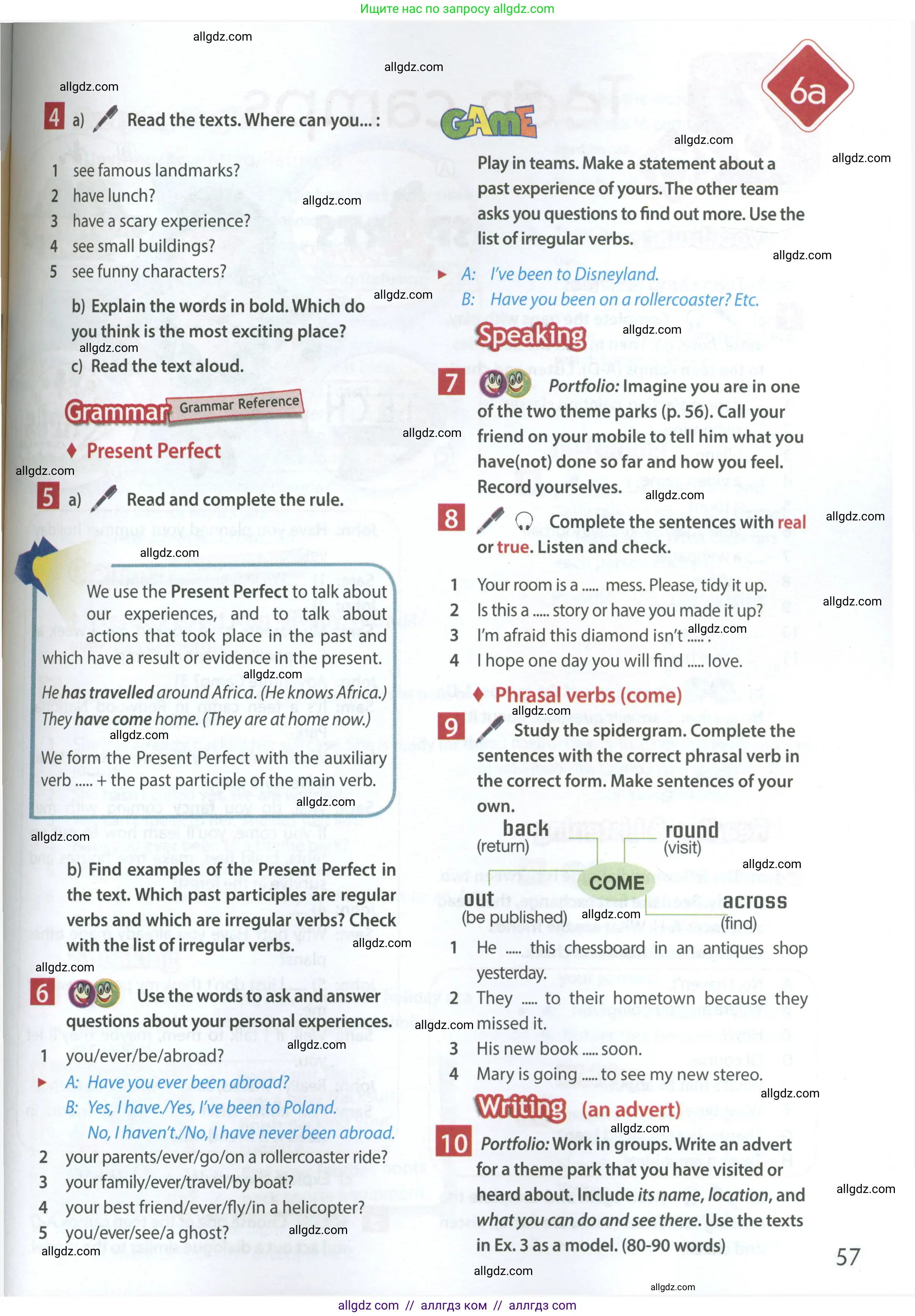 Английский язык (english), 7 класс Учебник (Student's book), авторы: Ваулина Юлия Евгеньевна (Vaulina Julia), Дули Дженни (Dooley Jenny), Подоляко Ольга Евгеньевна (Podolyako Olga), Эванс Вирджиния (Evans Virginia), издательство Просвещение, Москва, 2023, красного цвета, страница 57