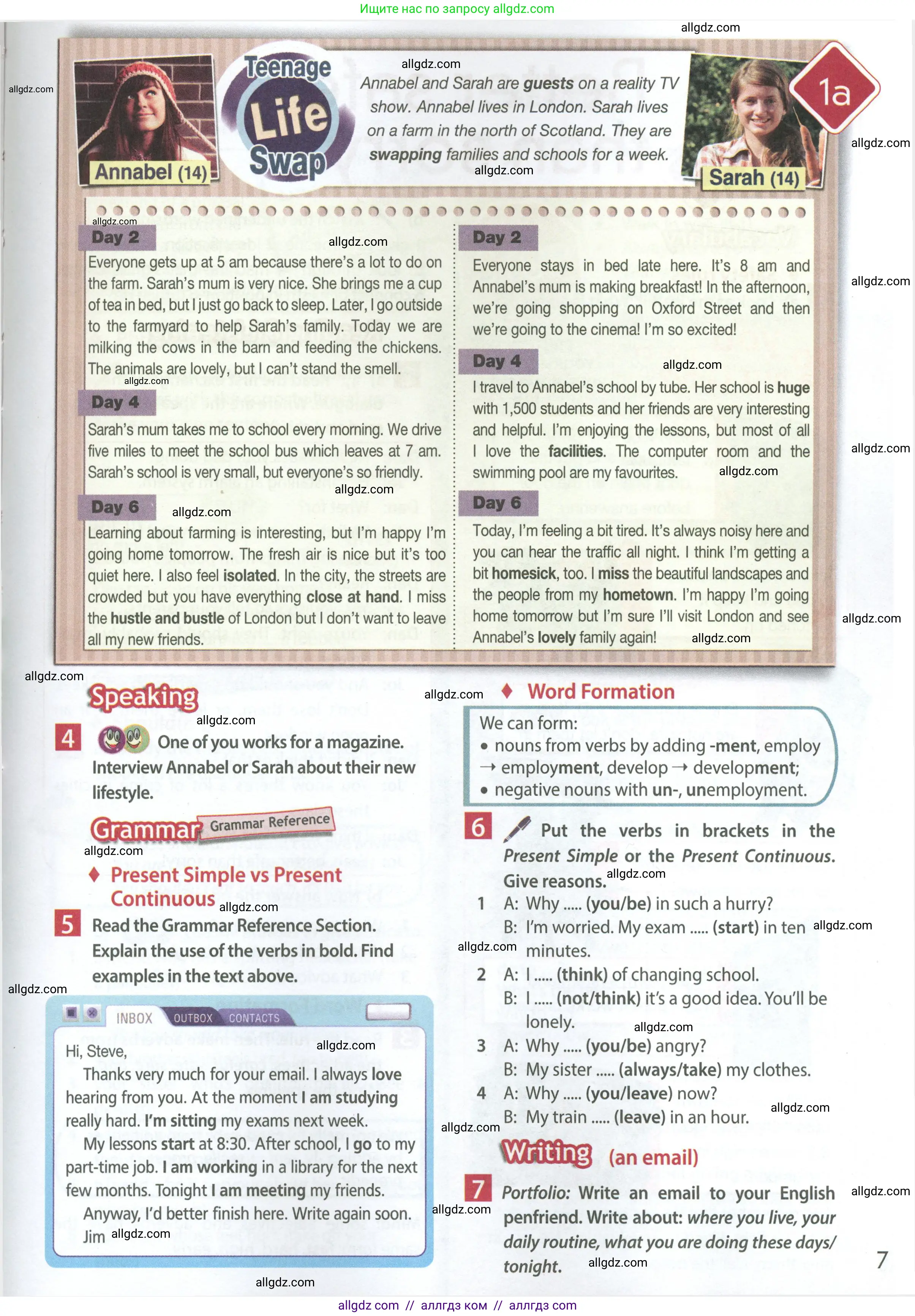 Английский язык (english), 7 класс Учебник (Student's book), авторы: Ваулина Юлия Евгеньевна (Vaulina Julia), Дули Дженни (Dooley Jenny), Подоляко Ольга Евгеньевна (Podolyako Olga), Эванс Вирджиния (Evans Virginia), издательство Просвещение, Москва, 2023, красного цвета, страница 7