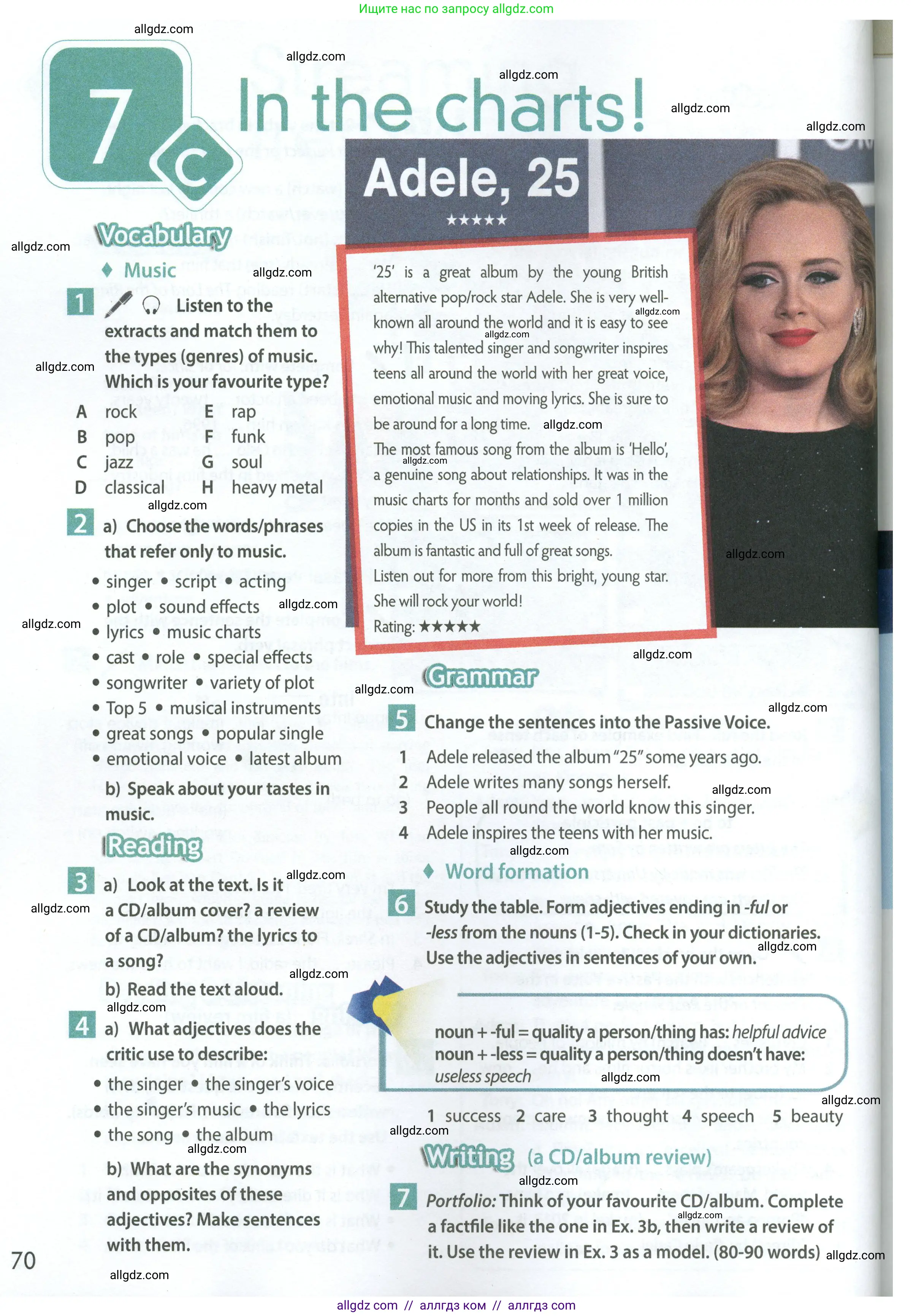 Английский язык (english), 7 класс Учебник (Student's book), авторы: Ваулина Юлия Евгеньевна (Vaulina Julia), Дули Дженни (Dooley Jenny), Подоляко Ольга Евгеньевна (Podolyako Olga), Эванс Вирджиния (Evans Virginia), издательство Просвещение, Москва, 2023, красного цвета, страница 70