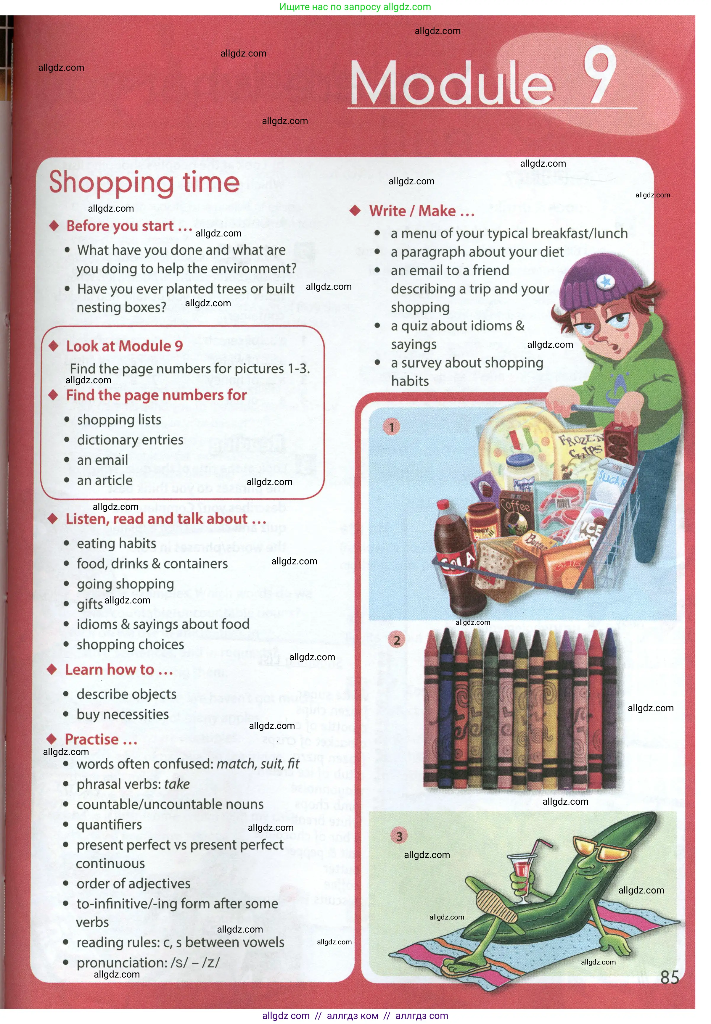 Английский язык (english), 7 класс Учебник (Student's book), авторы: Ваулина Юлия Евгеньевна (Vaulina Julia), Дули Дженни (Dooley Jenny), Подоляко Ольга Евгеньевна (Podolyako Olga), Эванс Вирджиния (Evans Virginia), издательство Просвещение, Москва, 2023, красного цвета, страница 85