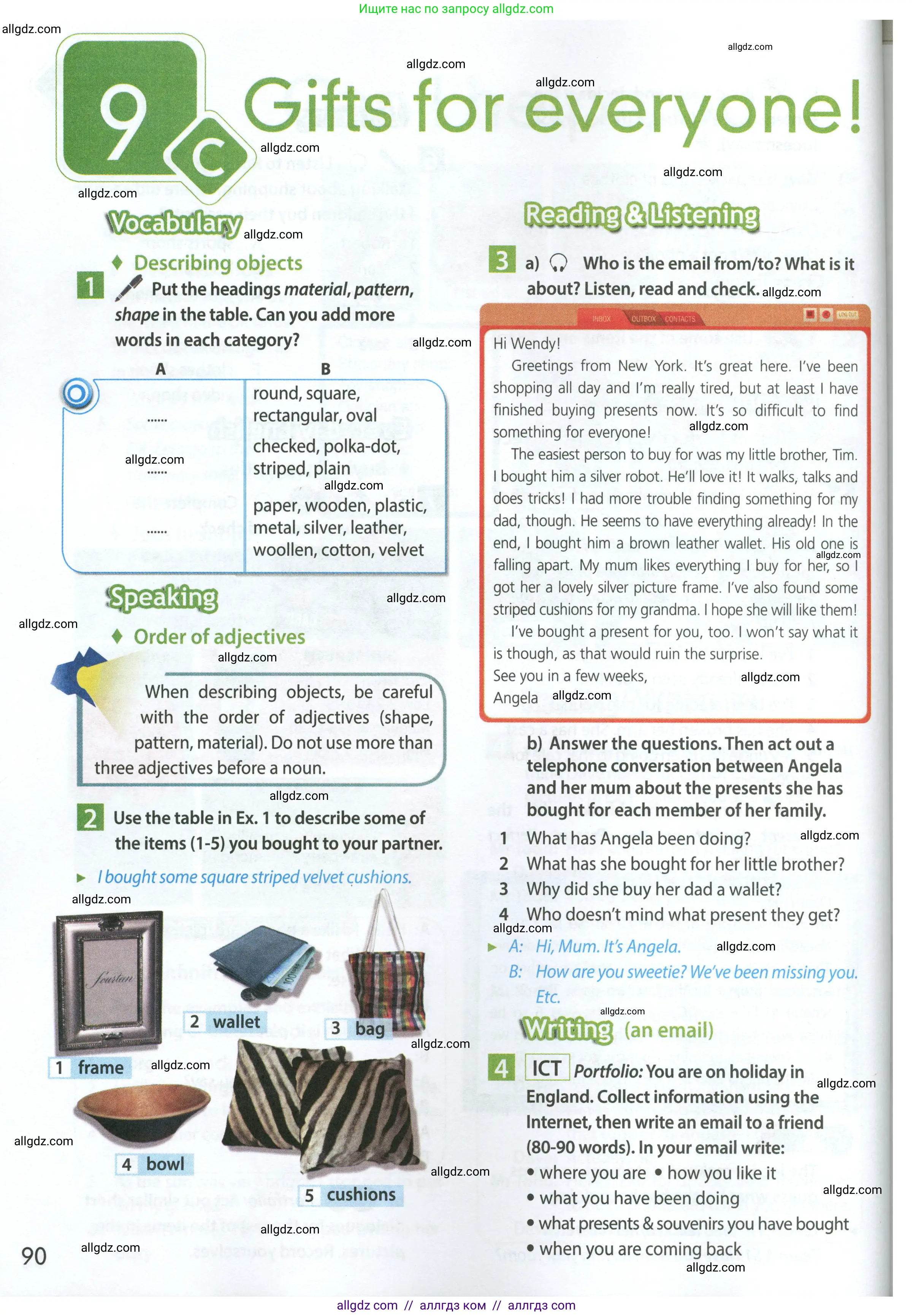 Английский язык (english), 7 класс Учебник (Student's book), авторы: Ваулина Юлия Евгеньевна (Vaulina Julia), Дули Дженни (Dooley Jenny), Подоляко Ольга Евгеньевна (Podolyako Olga), Эванс Вирджиния (Evans Virginia), издательство Просвещение, Москва, 2023, красного цвета, страница 90