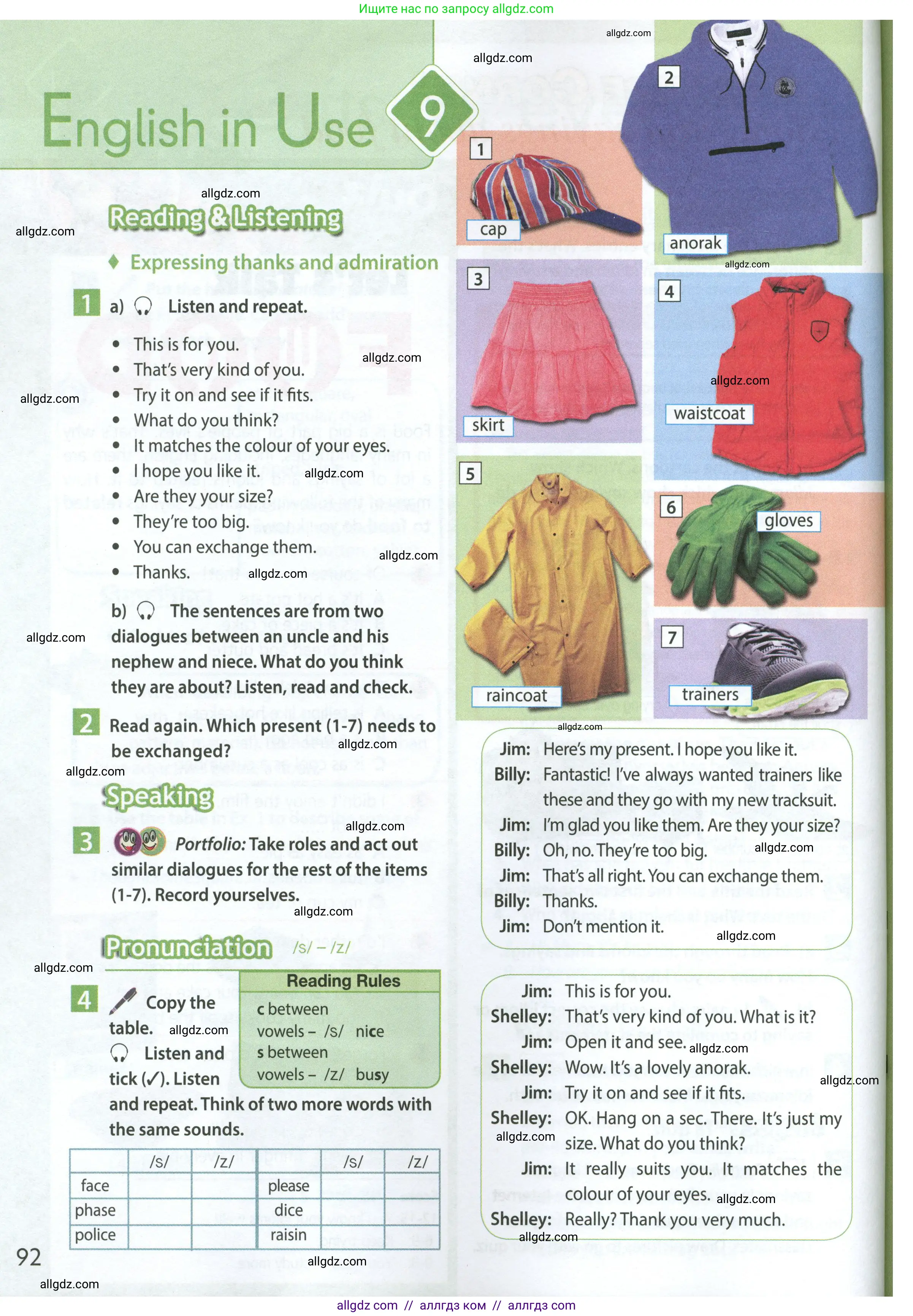 Английский язык (english), 7 класс Учебник (Student's book), авторы: Ваулина Юлия Евгеньевна (Vaulina Julia), Дули Дженни (Dooley Jenny), Подоляко Ольга Евгеньевна (Podolyako Olga), Эванс Вирджиния (Evans Virginia), издательство Просвещение, Москва, 2023, красного цвета, страница 92