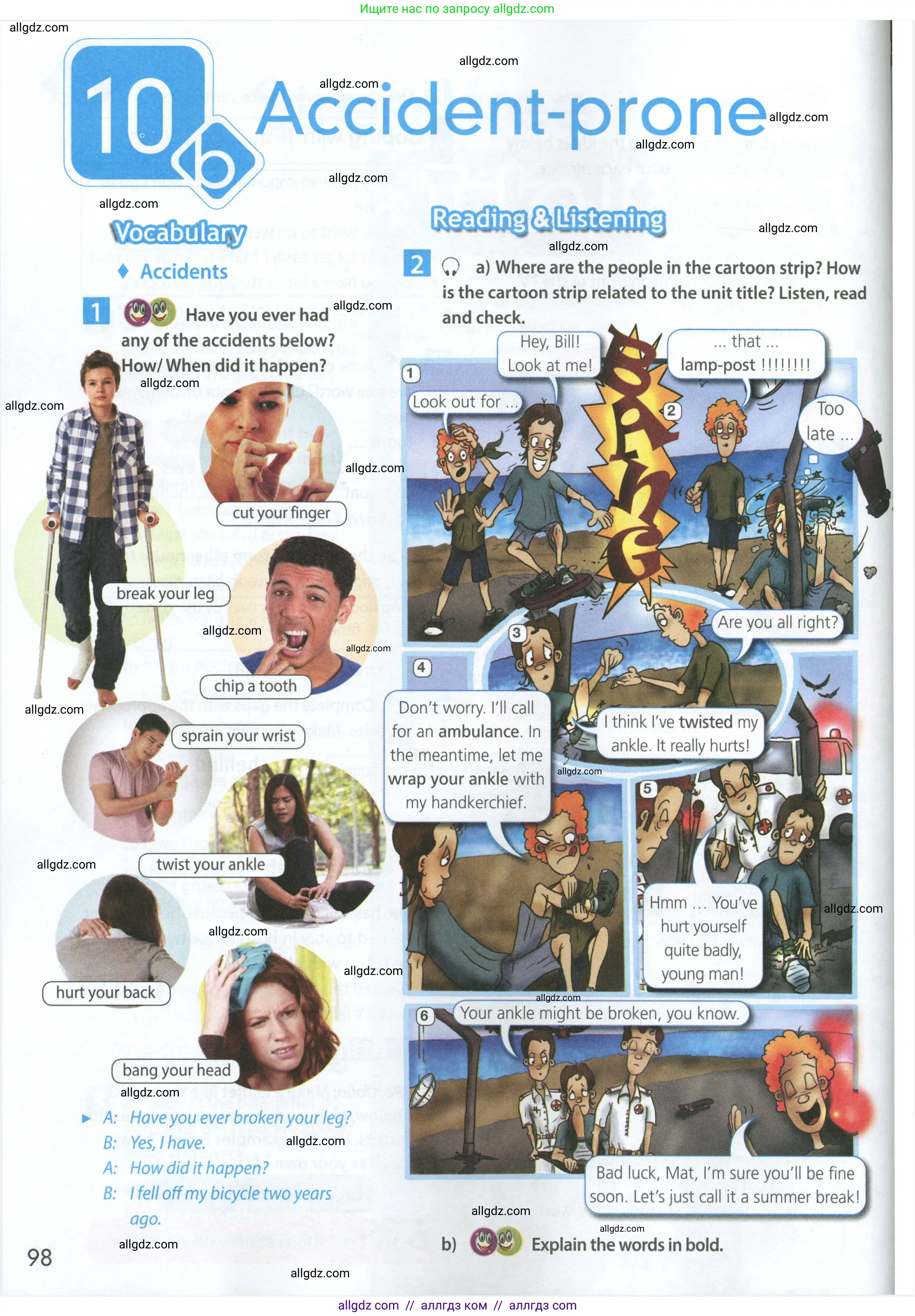 Английский язык (english), 7 класс Учебник (Student's book), авторы: Ваулина Юлия Евгеньевна (Vaulina Julia), Дули Дженни (Dooley Jenny), Подоляко Ольга Евгеньевна (Podolyako Olga), Эванс Вирджиния (Evans Virginia), издательство Просвещение, Москва, 2023, красного цвета, страница 98