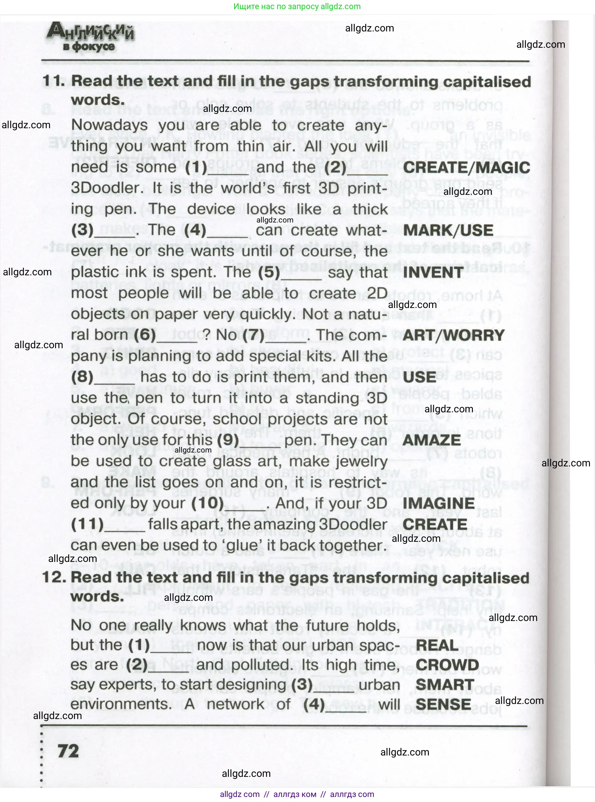 Английский язык (english), 7 класс Тренировочные упражнения в формате ОГЭ (ГИА), авторы: Ваулина Юлия Евгеньевна (Vaulina Julia), Подоляко Ольга Евгеньевна (Podolyako Olga), издательство Просвещение, Москва, 2023, оранжевого цвета, страница 72