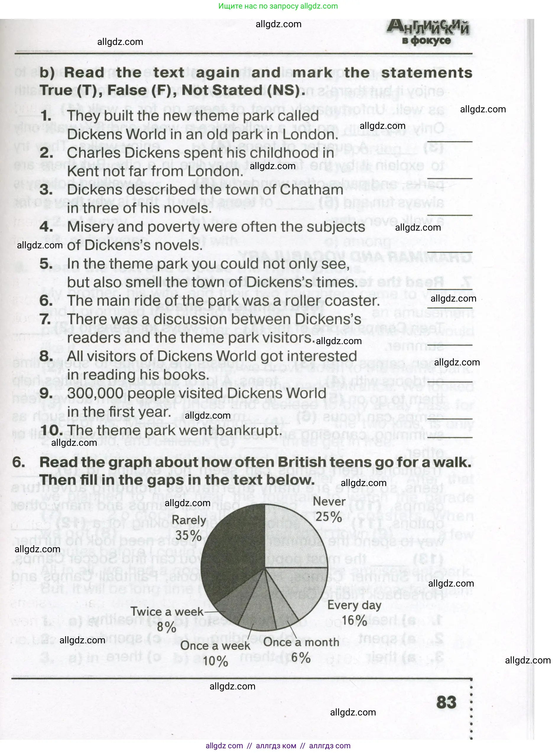 Английский язык (english), 7 класс Тренировочные упражнения в формате ОГЭ (ГИА), авторы: Ваулина Юлия Евгеньевна (Vaulina Julia), Подоляко Ольга Евгеньевна (Podolyako Olga), издательство Просвещение, Москва, 2023, оранжевого цвета, страница 83