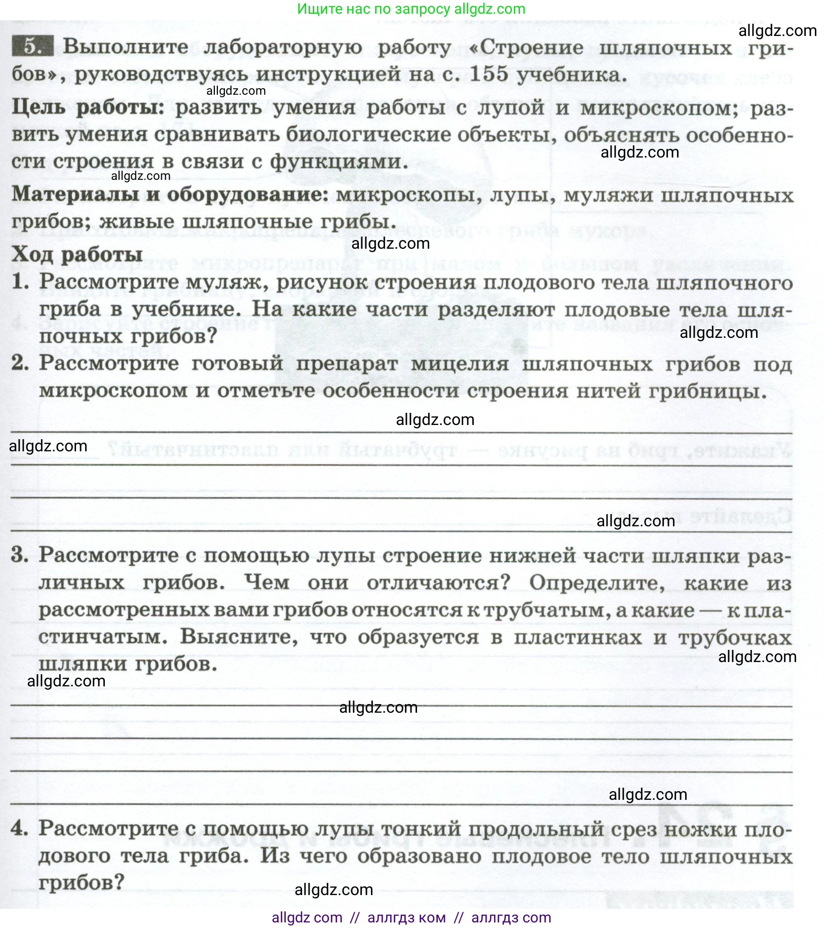 Биология, 7 класс рабочая тетрадь, авторы: Пасечник Владимир Васильевич, Суматохин Сергей Витальевич, Швецов Глеб Геннадьевич, Гапонюк Зоя Георгиевна, Косарькова Марина Викторовна, издательство Просвещение, Москва, 2023, бирюзового цвета, страница 93, номер 5, Условие