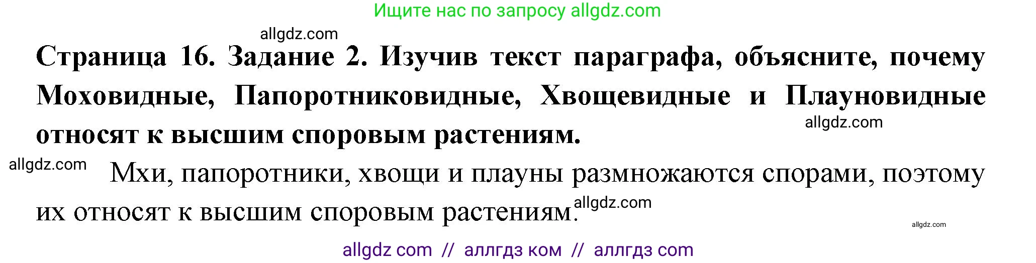 Биология, 7 класс рабочая тетрадь, авторы: Пасечник Владимир Васильевич, Суматохин Сергей Витальевич, Швецов Глеб Геннадьевич, Гапонюк Зоя Георгиевна, Косарькова Марина Викторовна, издательство Просвещение, Москва, 2023, бирюзового цвета, страница 16, номер 2, Решение