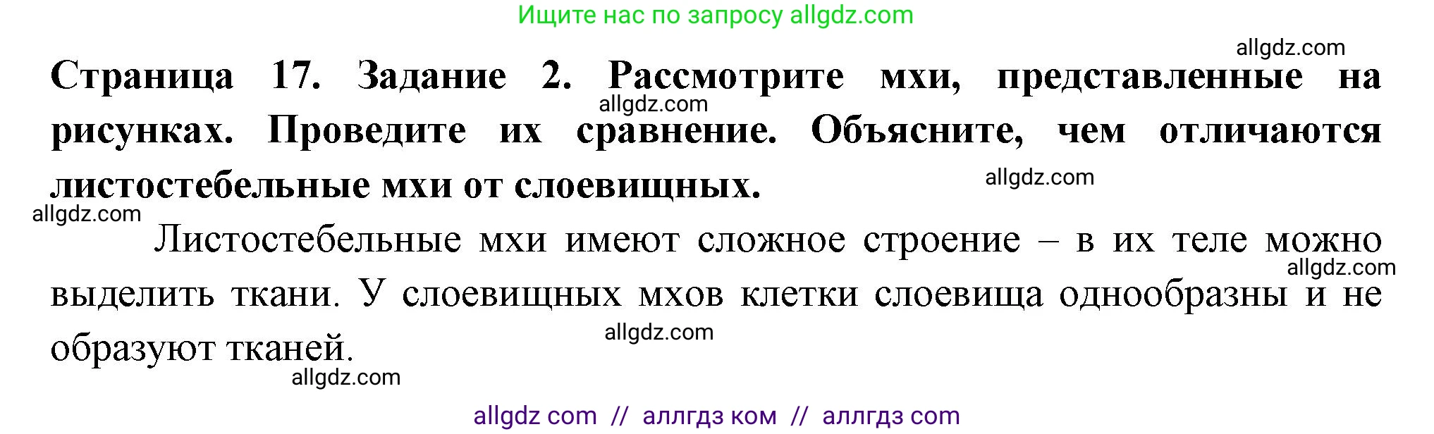 Биология, 7 класс рабочая тетрадь, авторы: Пасечник Владимир Васильевич, Суматохин Сергей Витальевич, Швецов Глеб Геннадьевич, Гапонюк Зоя Георгиевна, Косарькова Марина Викторовна, издательство Просвещение, Москва, 2023, бирюзового цвета, страница 17, номер 2, Решение