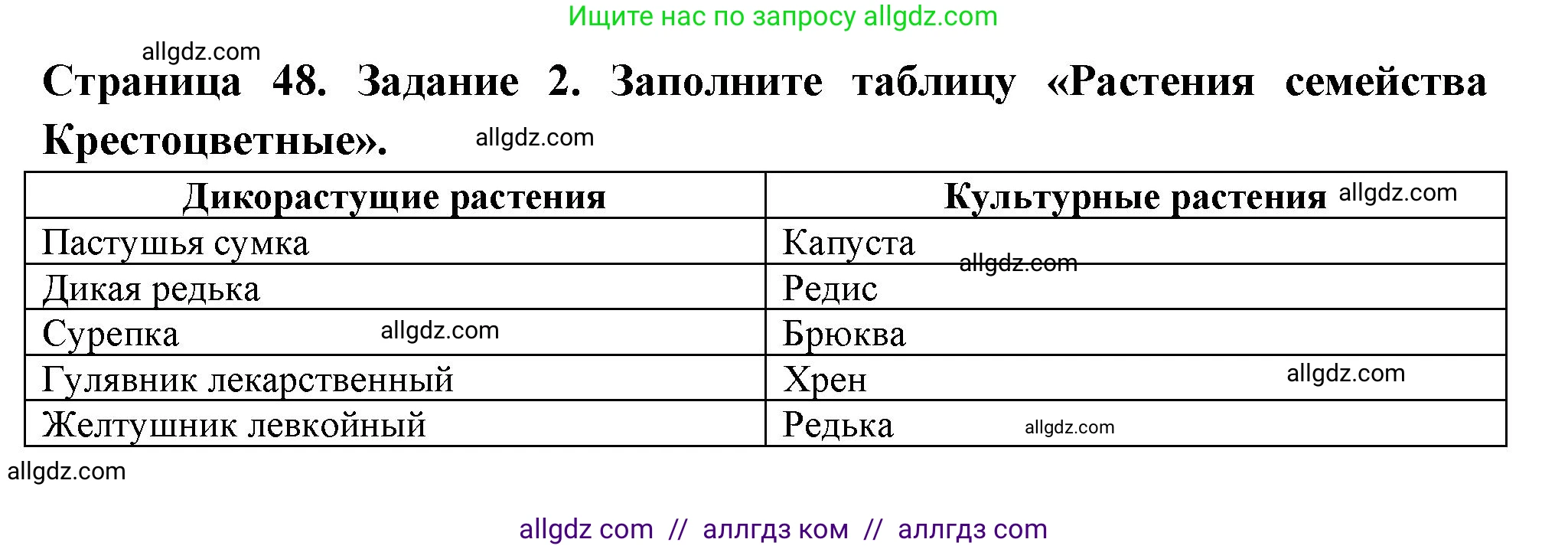 Биология, 7 класс рабочая тетрадь, авторы: Пасечник Владимир Васильевич, Суматохин Сергей Витальевич, Швецов Глеб Геннадьевич, Гапонюк Зоя Георгиевна, Косарькова Марина Викторовна, издательство Просвещение, Москва, 2023, бирюзового цвета, страница 48, номер 2, Решение