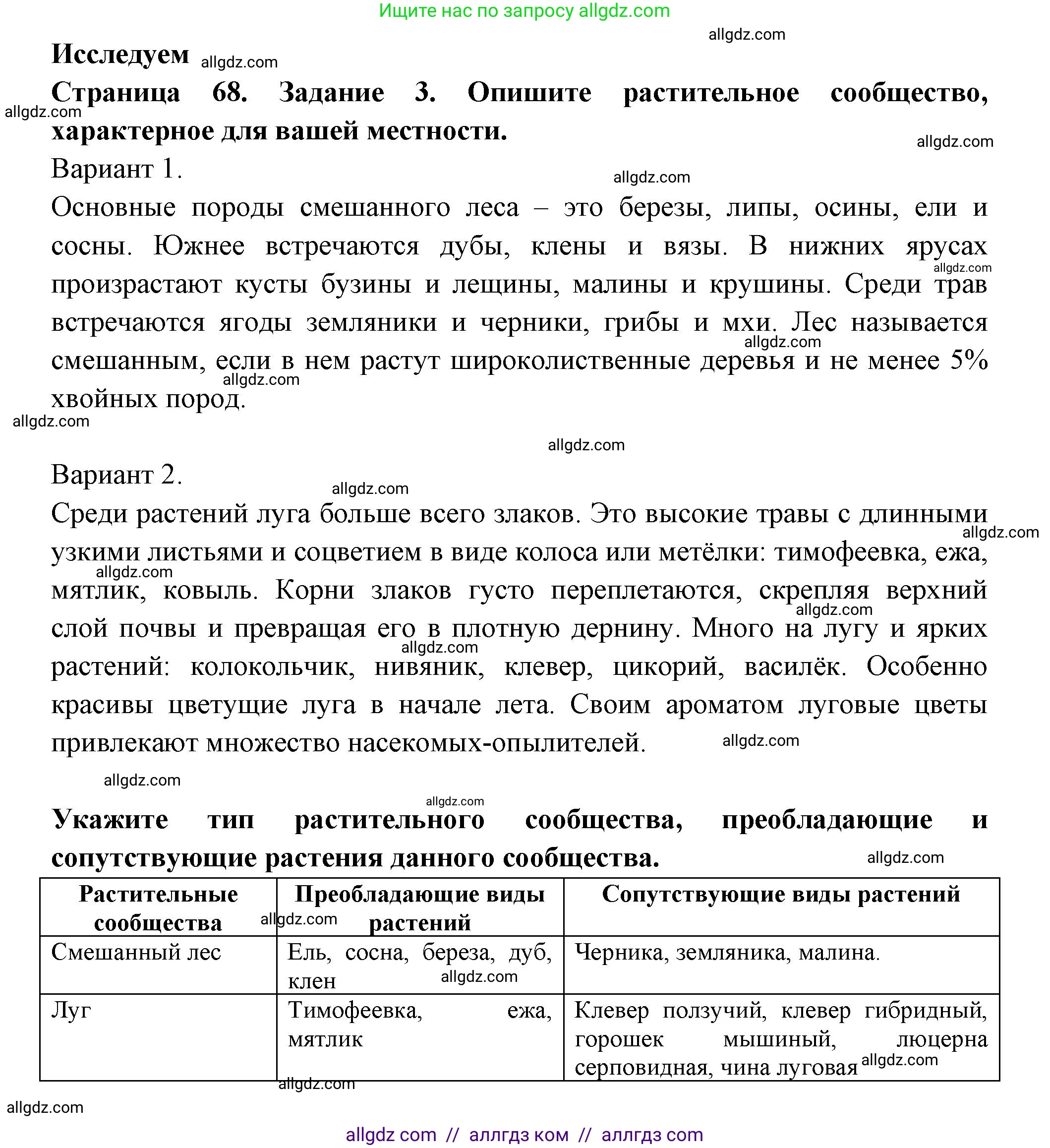 Биология, 7 класс рабочая тетрадь, авторы: Пасечник Владимир Васильевич, Суматохин Сергей Витальевич, Швецов Глеб Геннадьевич, Гапонюк Зоя Георгиевна, Косарькова Марина Викторовна, издательство Просвещение, Москва, 2023, бирюзового цвета, страница 68, номер 3, Решение