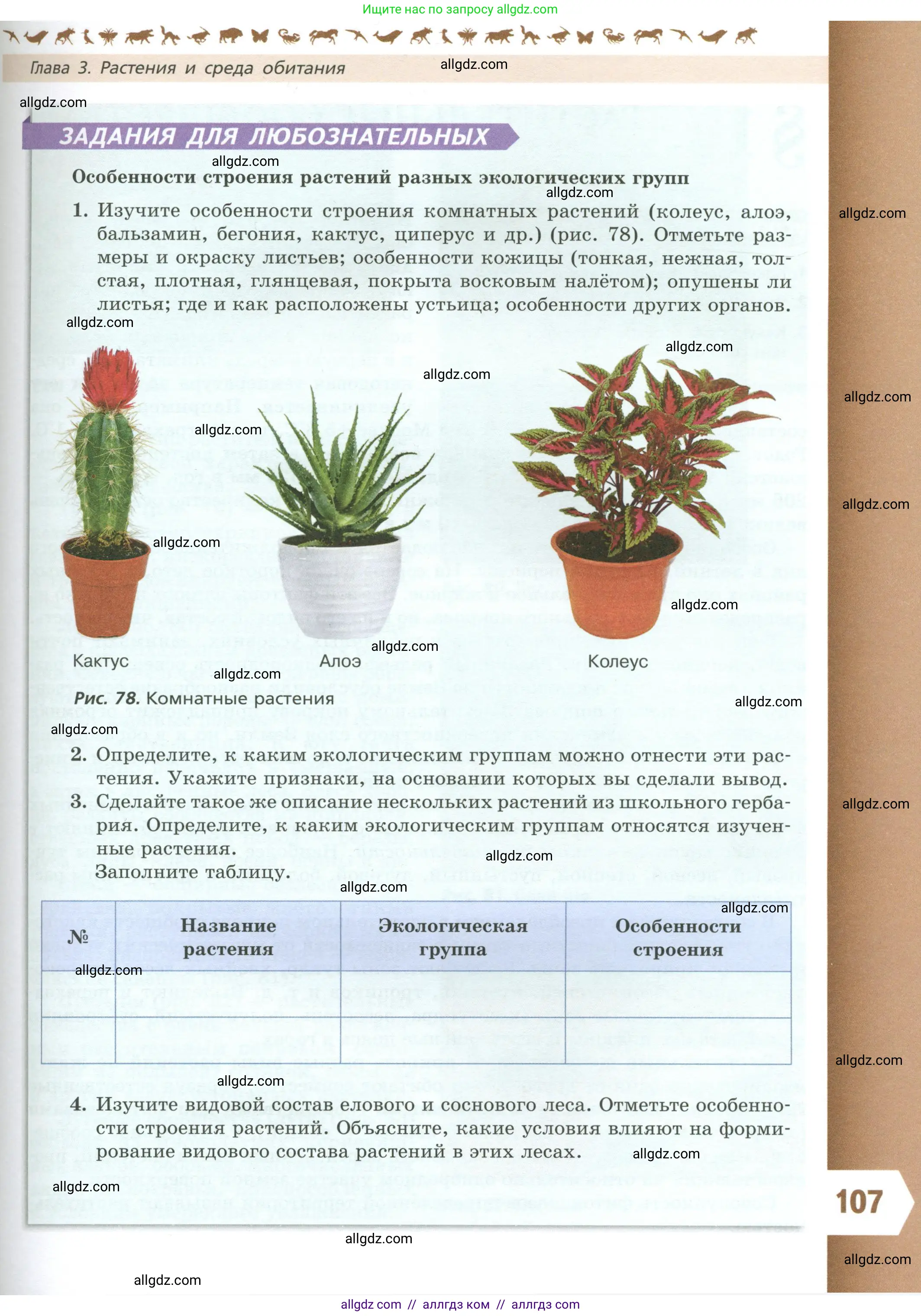 Биология, 7 класс Учебник, авторы: Пасечник Владимир Васильевич, Суматохин Сергей Витальевич, Гапонюк Зоя Георгиевна, Швецов Глеб Геннадьевич, издательство Просвещение, Москва, 2023, бирюзового цвета, страница 107