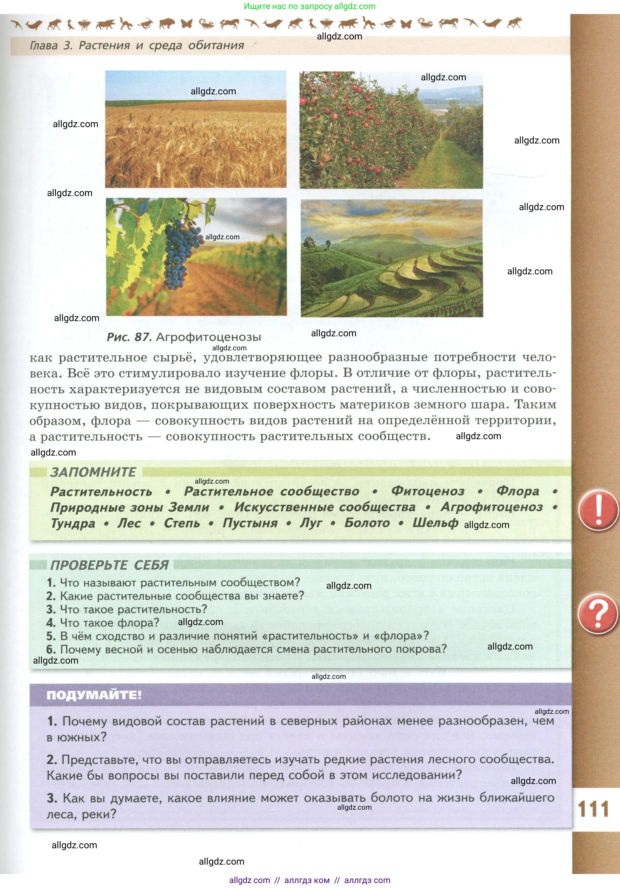 Биология, 7 класс Учебник, авторы: Пасечник Владимир Васильевич, Суматохин Сергей Витальевич, Гапонюк Зоя Георгиевна, Швецов Глеб Геннадьевич, издательство Просвещение, Москва, 2023, бирюзового цвета, страница 111