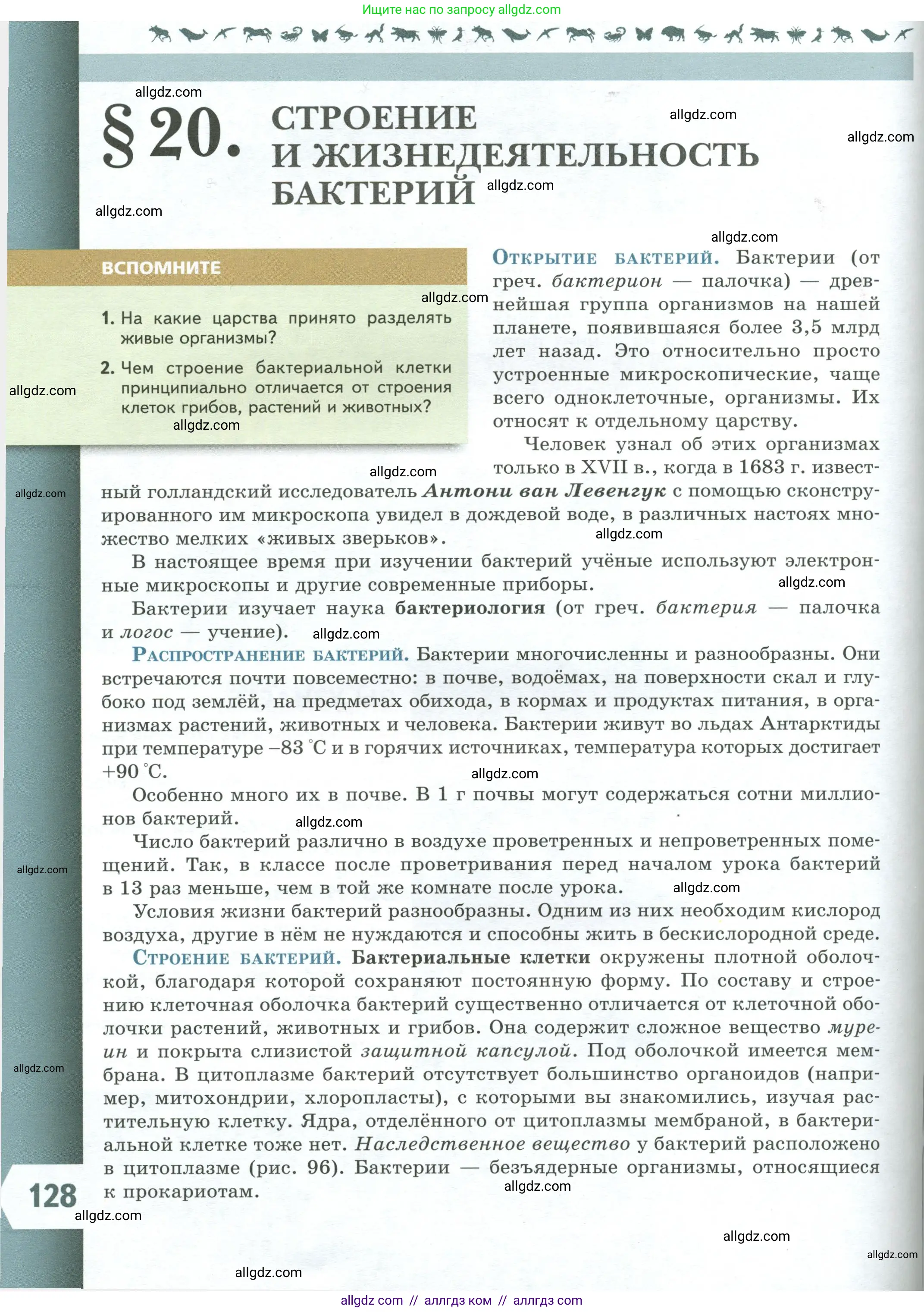 Биология, 7 класс Учебник, авторы: Пасечник Владимир Васильевич, Суматохин Сергей Витальевич, Гапонюк Зоя Георгиевна, Швецов Глеб Геннадьевич, издательство Просвещение, Москва, 2023, бирюзового цвета, страница 128