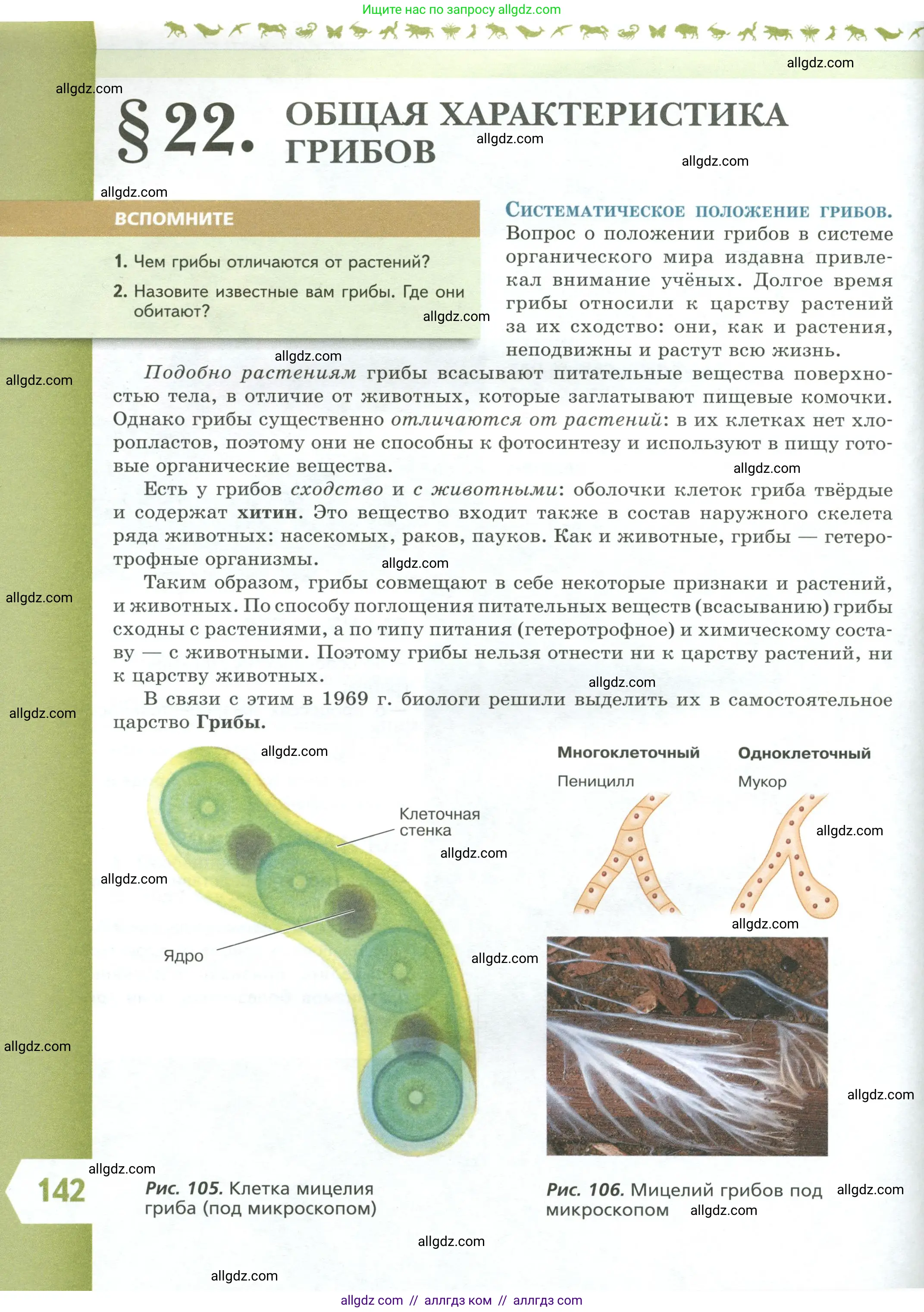 Биология, 7 класс Учебник, авторы: Пасечник Владимир Васильевич, Суматохин Сергей Витальевич, Гапонюк Зоя Георгиевна, Швецов Глеб Геннадьевич, издательство Просвещение, Москва, 2023, бирюзового цвета, страница 142