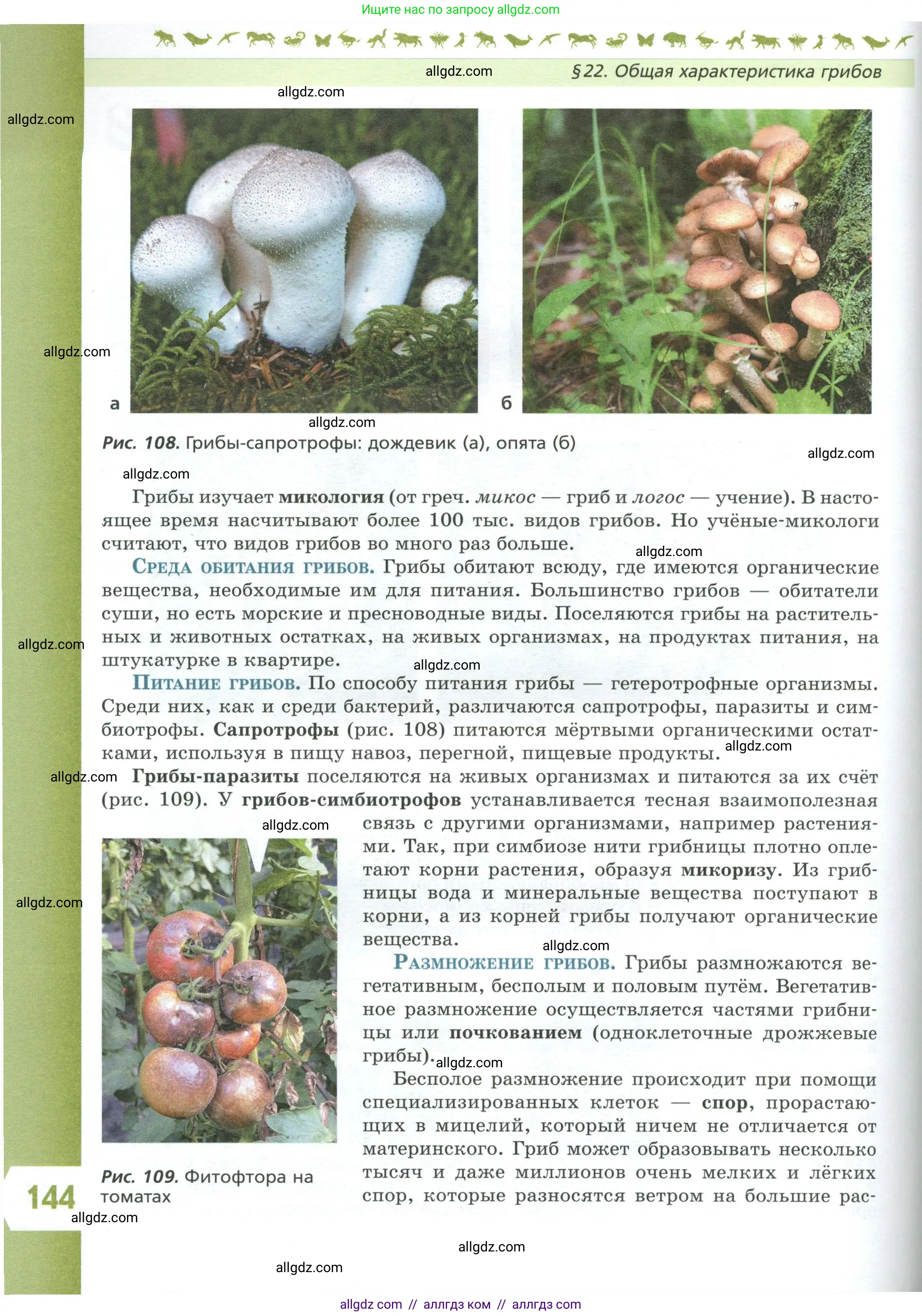 Биология, 7 класс Учебник, авторы: Пасечник Владимир Васильевич, Суматохин Сергей Витальевич, Гапонюк Зоя Георгиевна, Швецов Глеб Геннадьевич, издательство Просвещение, Москва, 2023, бирюзового цвета, страница 144