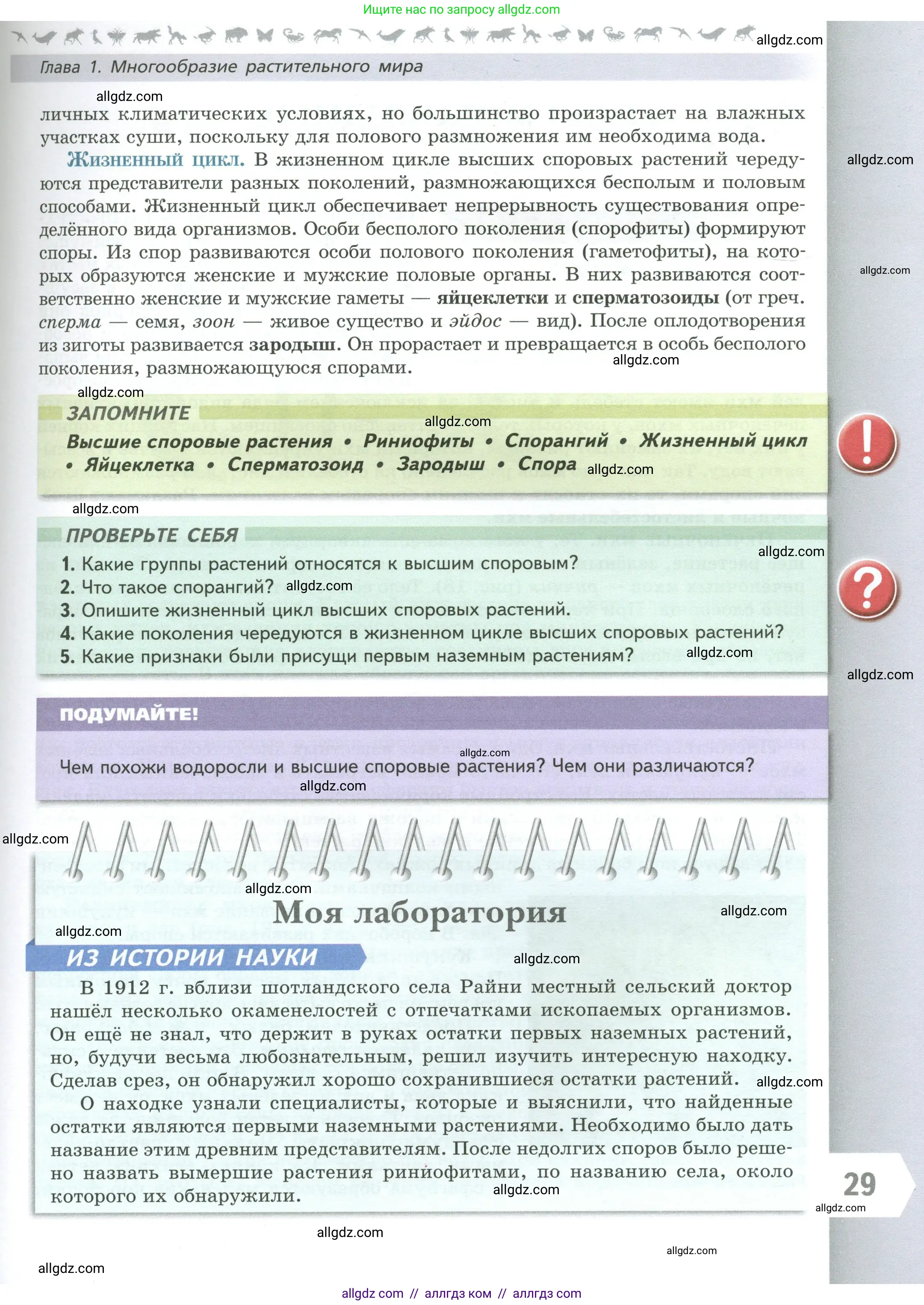 Биология, 7 класс Учебник, авторы: Пасечник Владимир Васильевич, Суматохин Сергей Витальевич, Гапонюк Зоя Георгиевна, Швецов Глеб Геннадьевич, издательство Просвещение, Москва, 2023, бирюзового цвета, страница 29