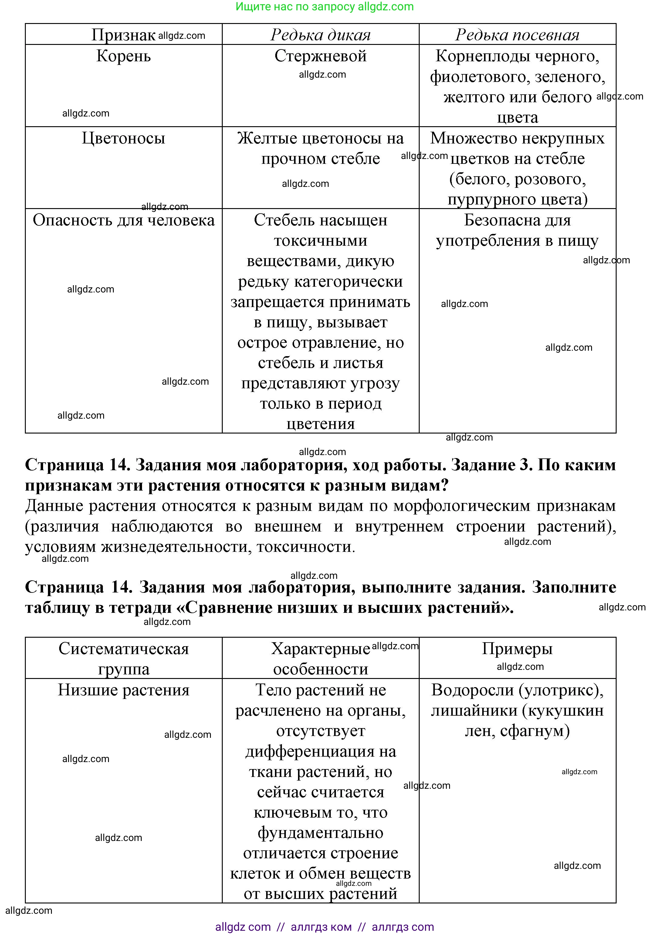 Биология, 7 класс Учебник, авторы: Пасечник Владимир Васильевич, Суматохин Сергей Витальевич, Гапонюк Зоя Георгиевна, Швецов Глеб Геннадьевич, издательство Просвещение, Москва, 2023, бирюзового цвета, страница 14, Решение 1 (продолжение 2)