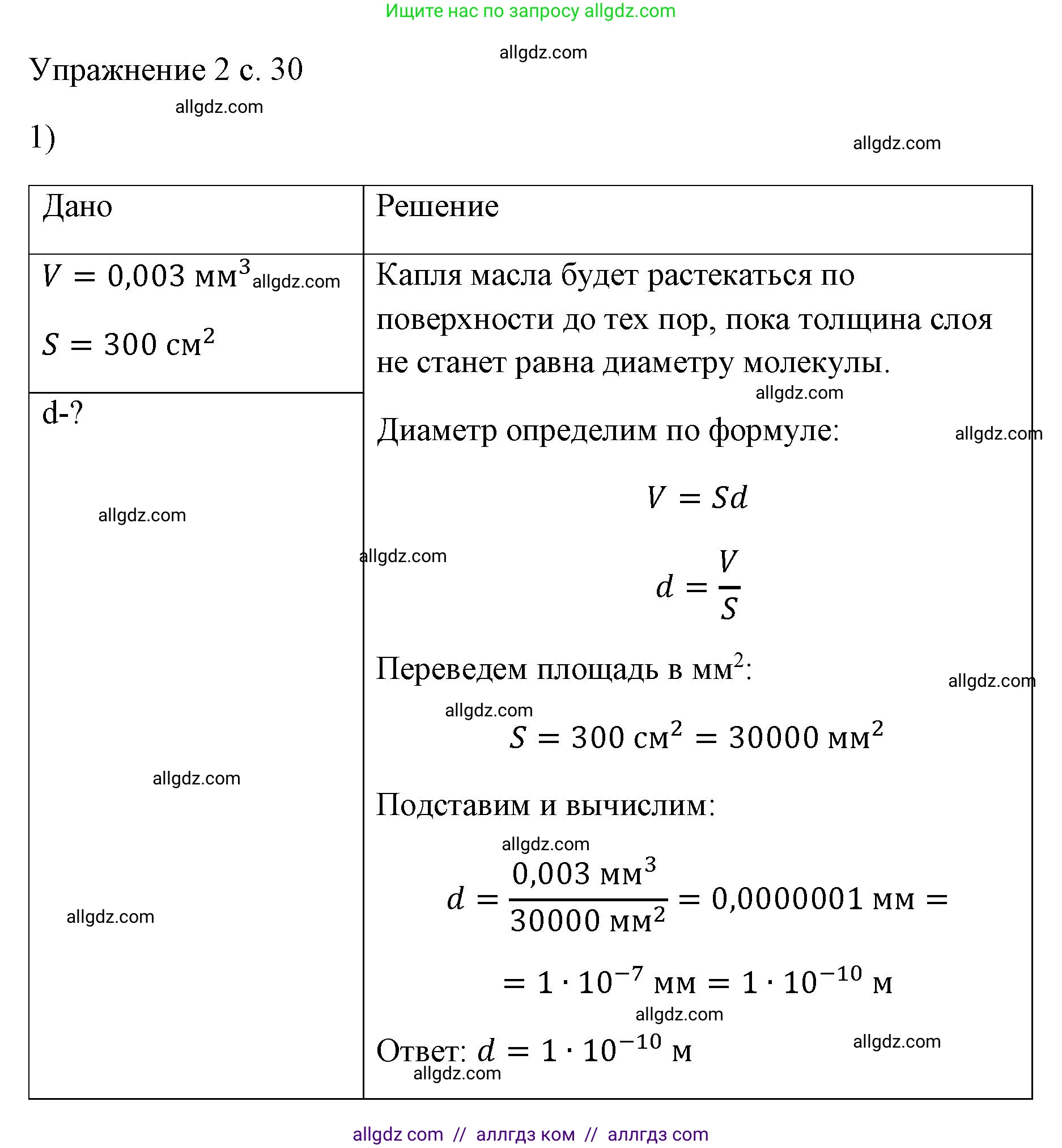 Физика, 7 класс Учебник, авторы: Пёрышкин И М, Иванов Александр Иванович, издательство Просвещение, Москва, 2023, белого цвета, страница 30, номер 1, Решение