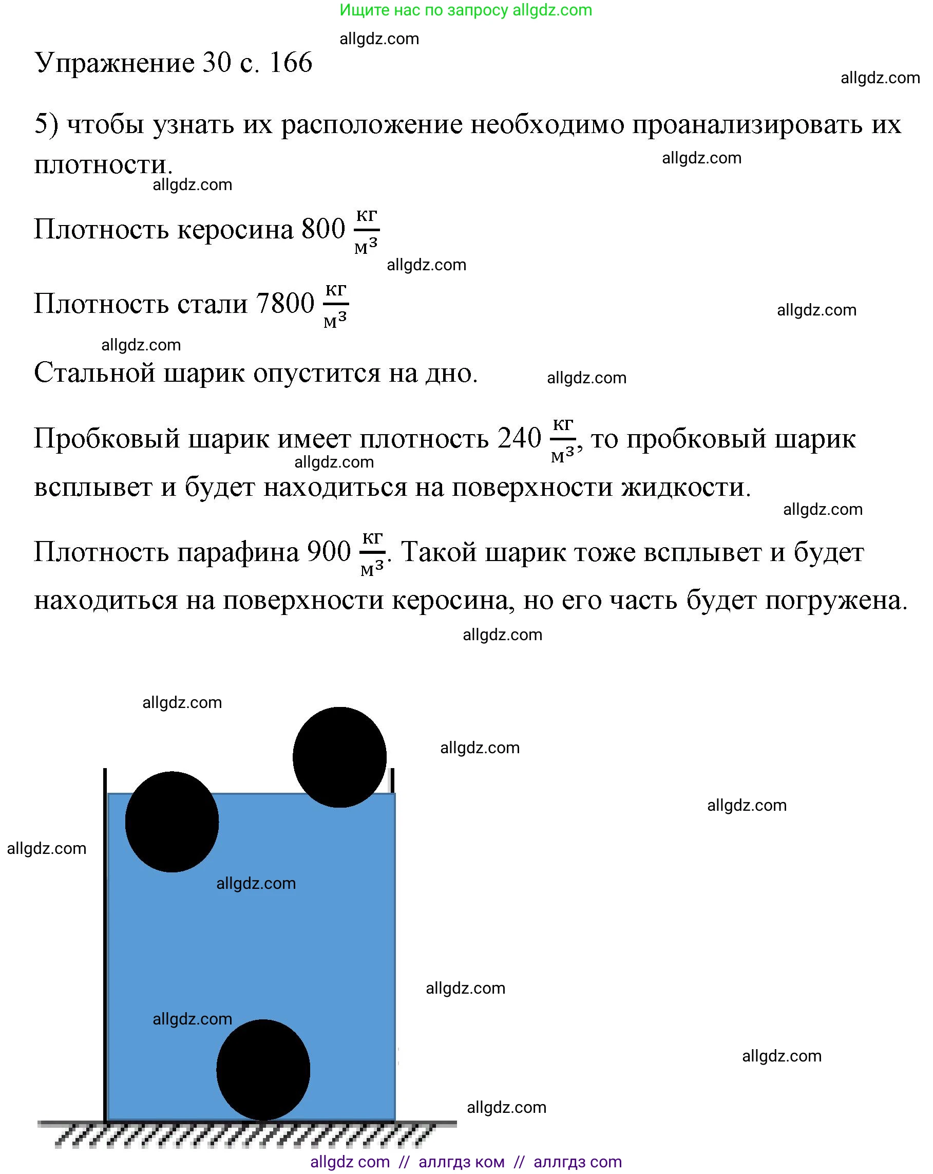 Физика, 7 класс Учебник, авторы: Пёрышкин И М, Иванов Александр Иванович, издательство Просвещение, Москва, 2023, белого цвета, страница 166, номер 5, Решение